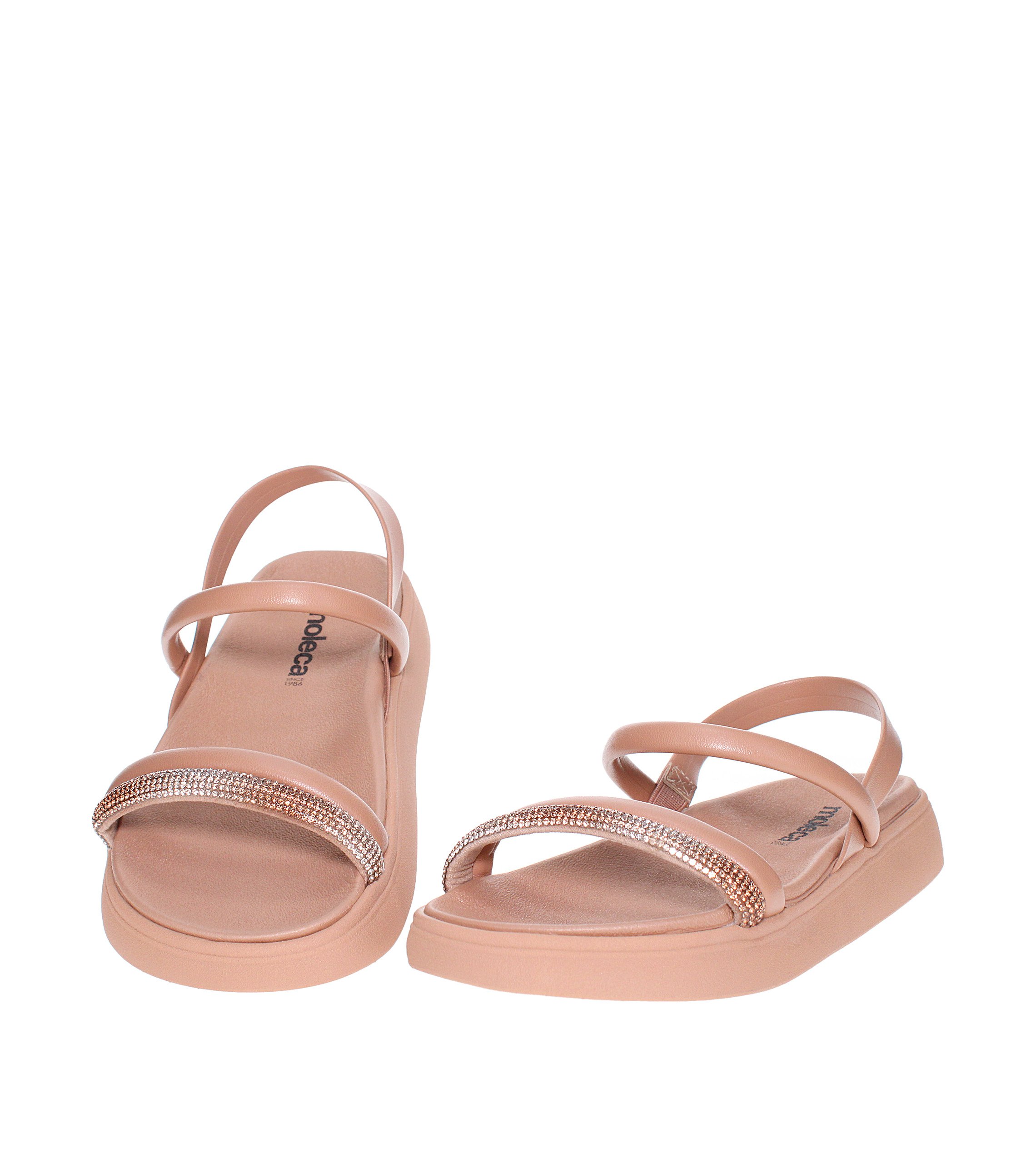 Beige Embellished Comfort Sandals 