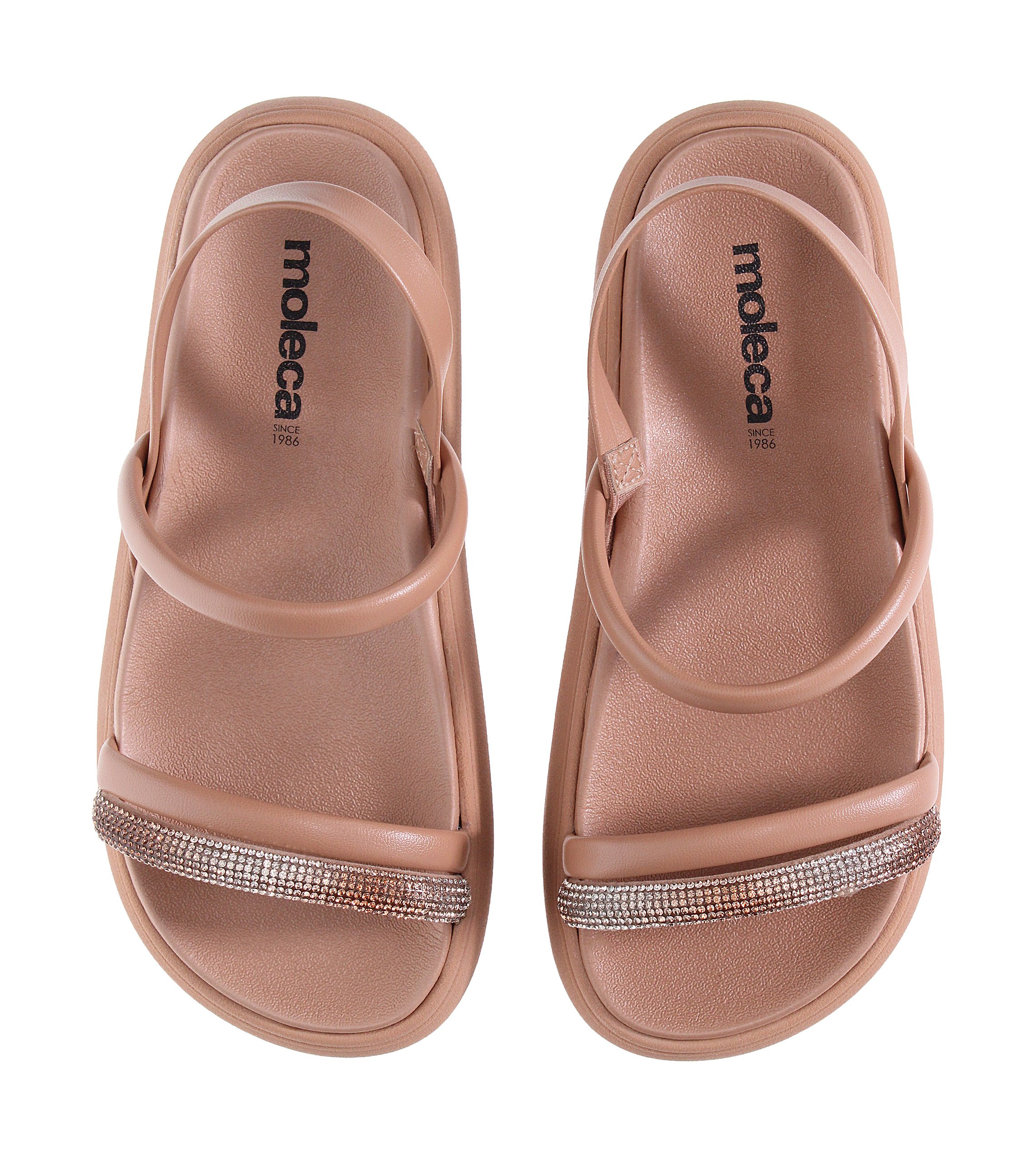 Beige Embellished Comfort Sandals 