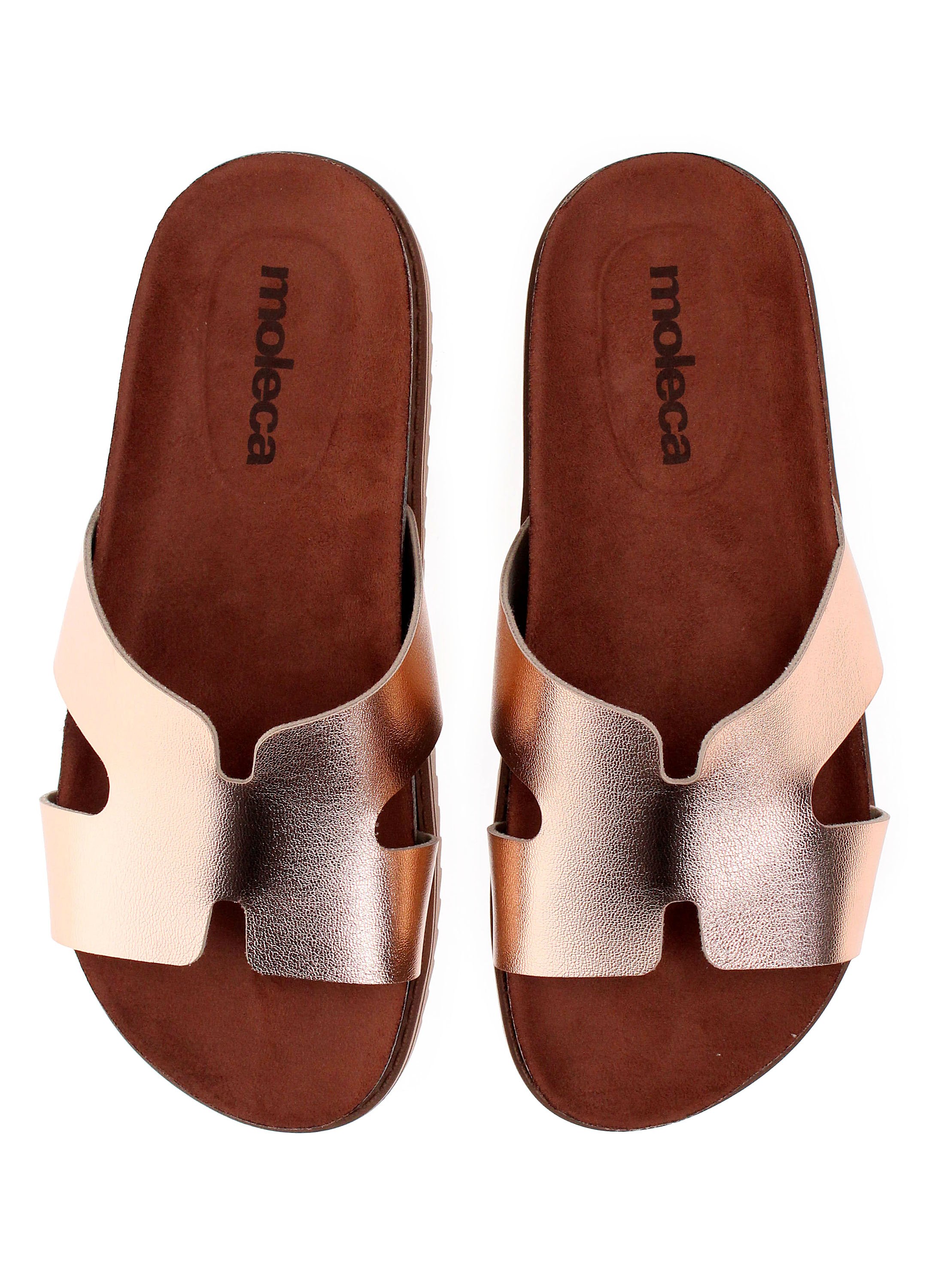 Gold Metallic Comfort Sandals 