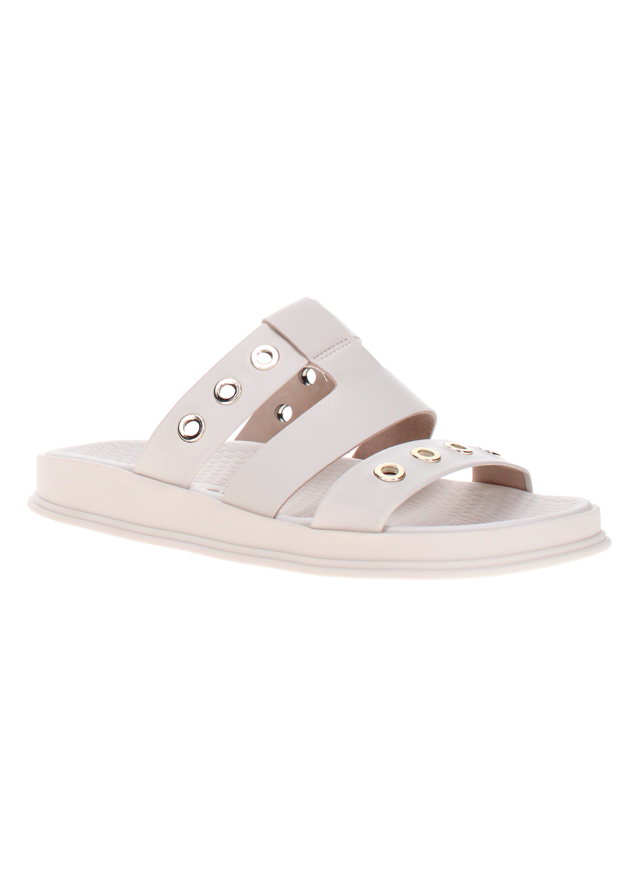Off-White Flat Slip-On Sandals