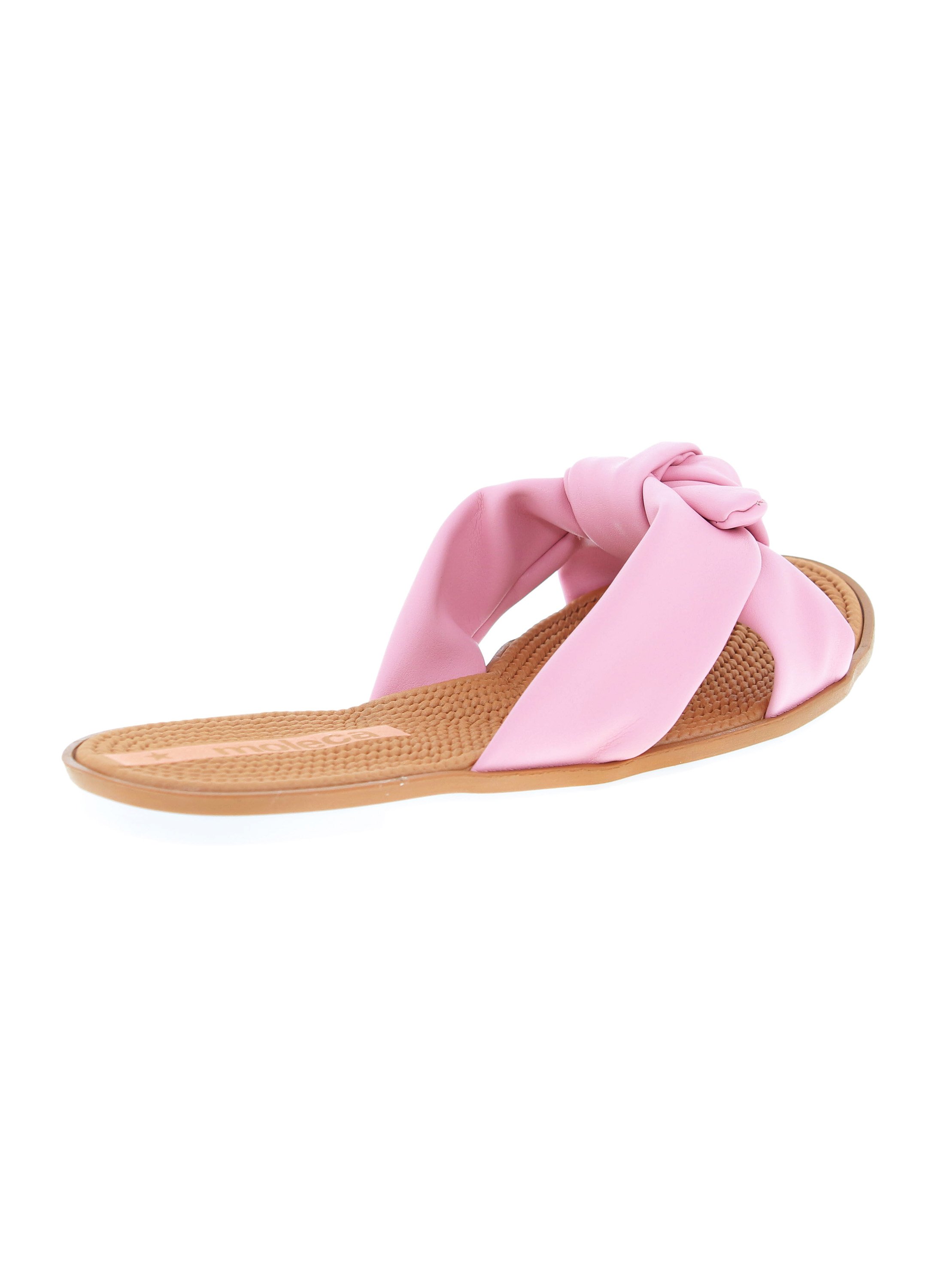 Pink Knot Detail Flat Sandals