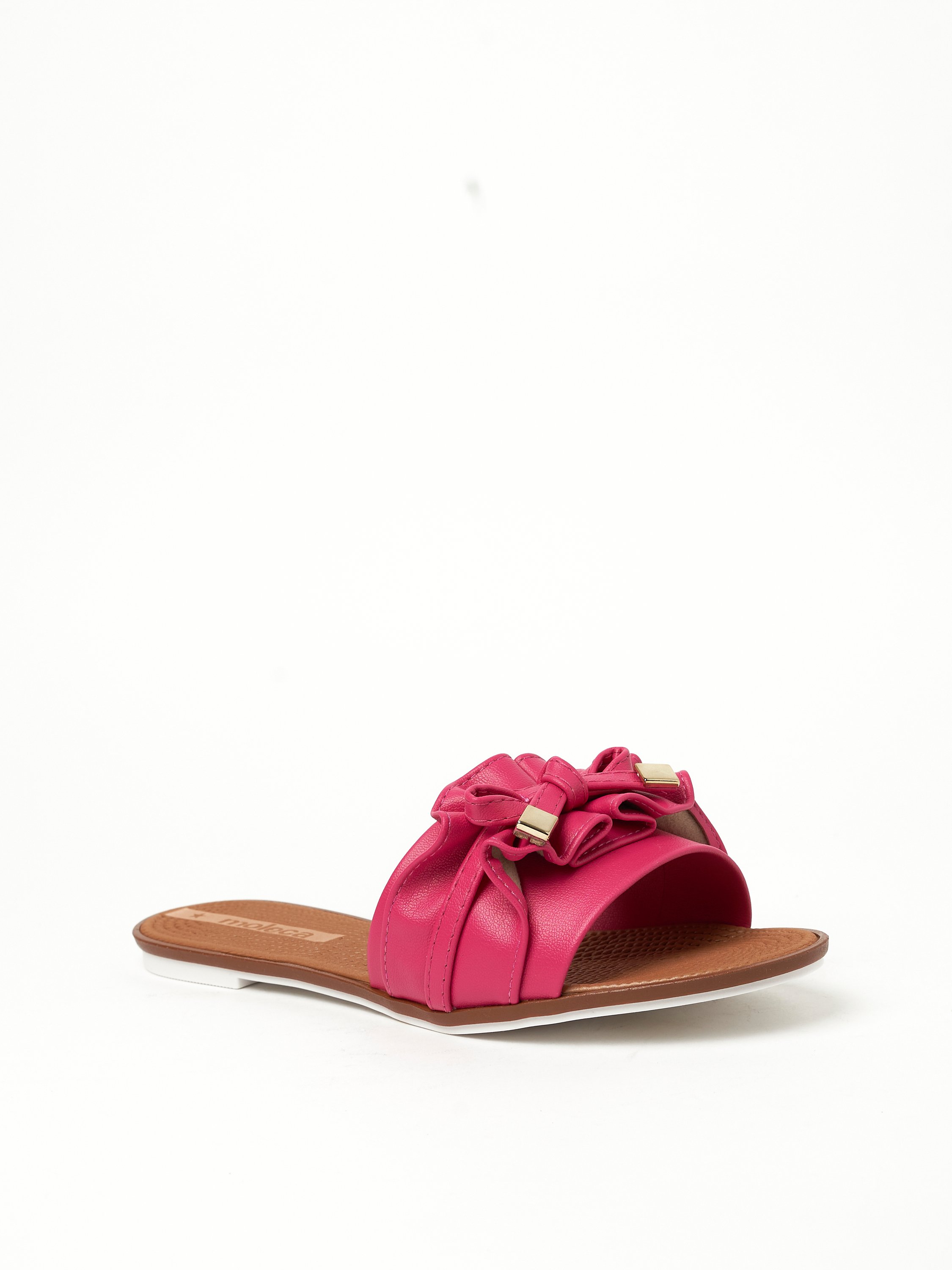 Pink Bow Detail Flat Sandals 