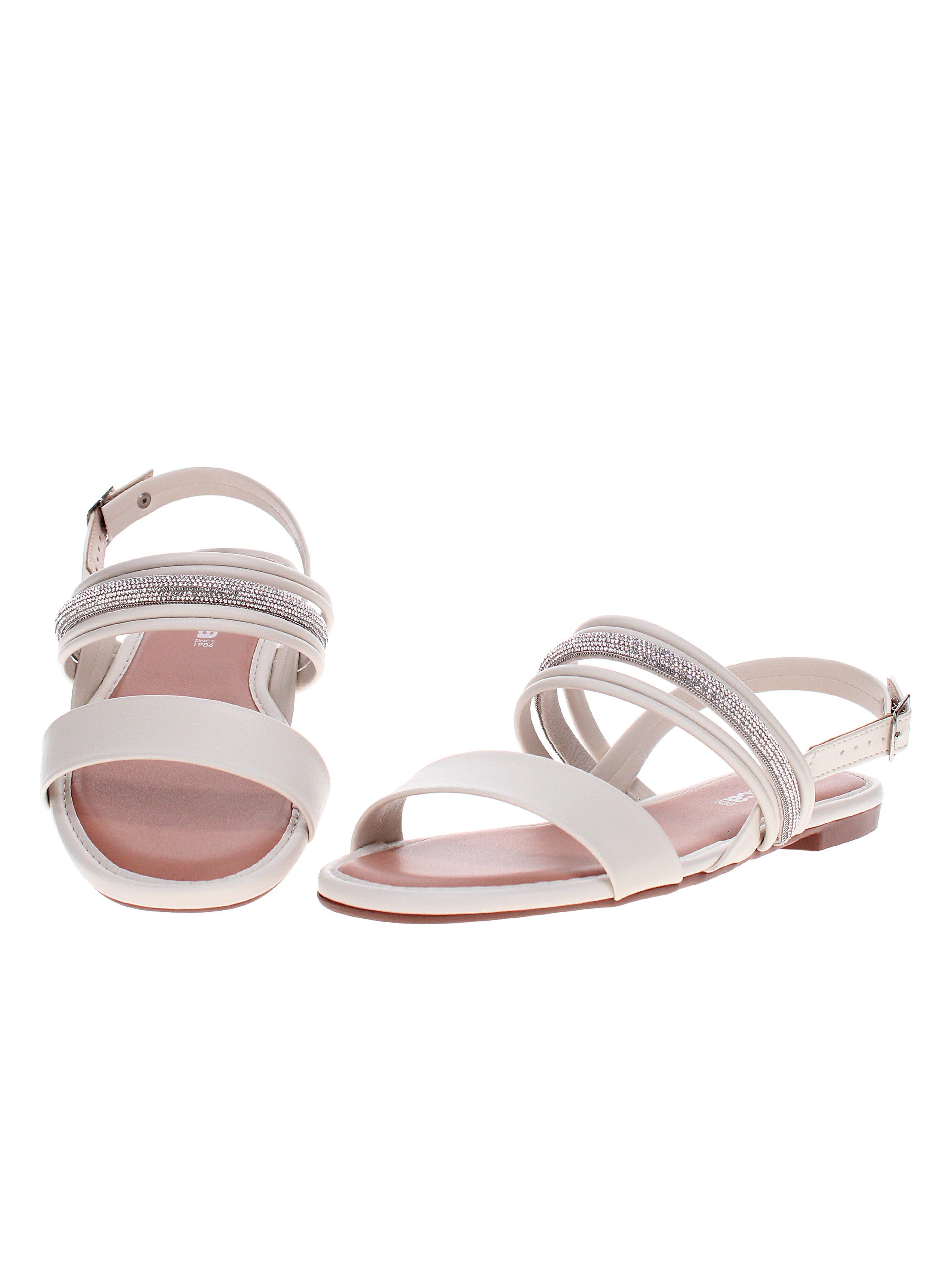 Off-White Flat Sandals