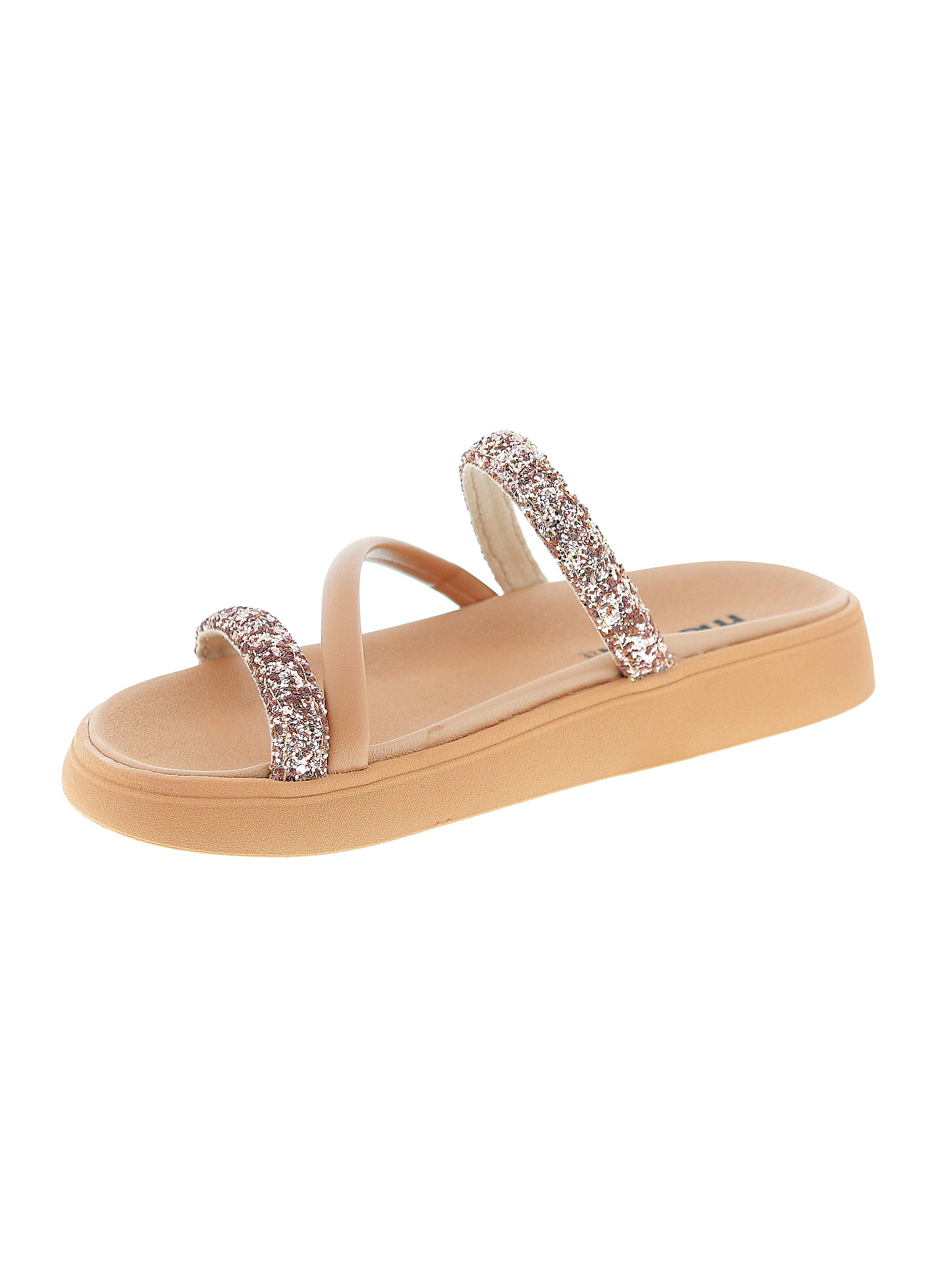 Pink Embellished Strappy Comfort Sandals 