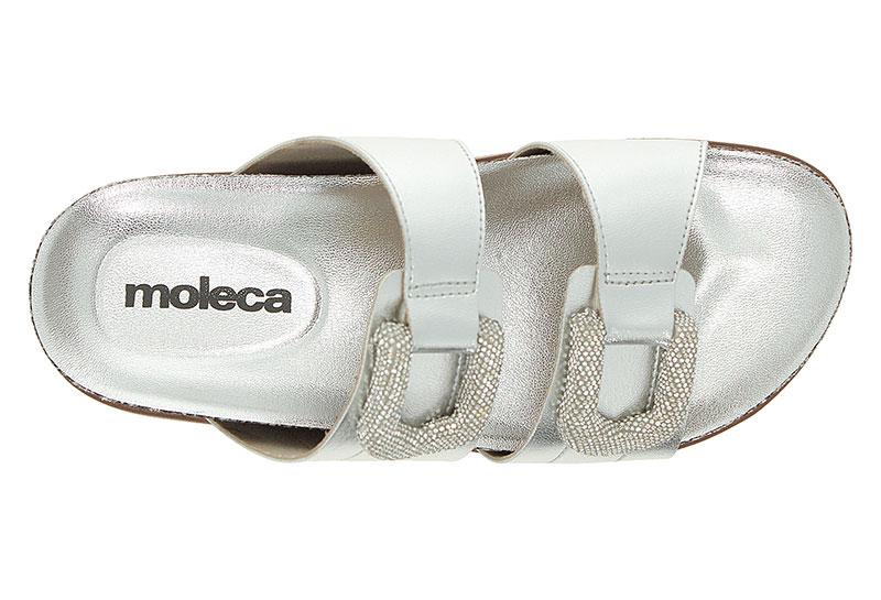 Silver Embellished Flat Sandals 