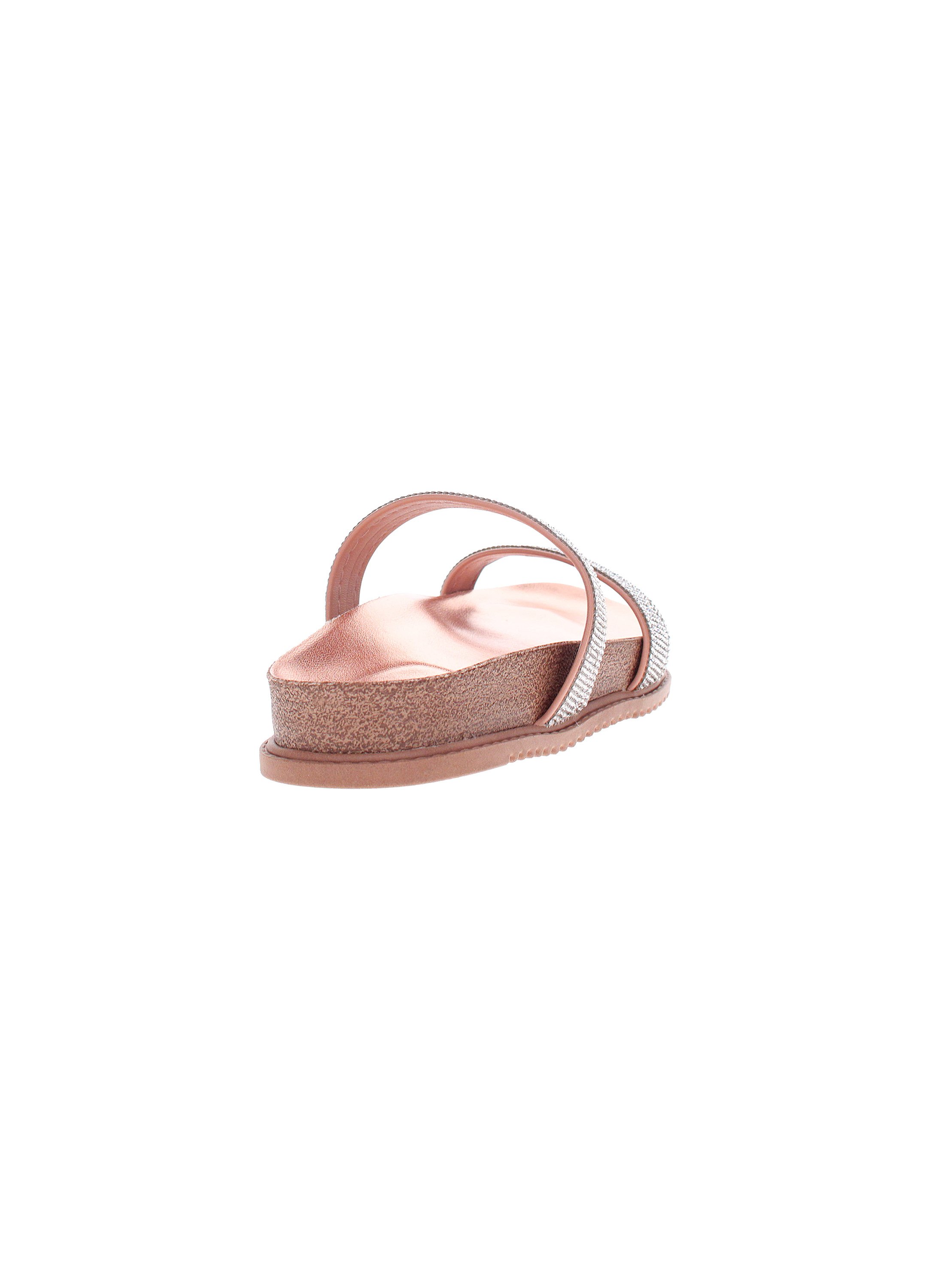 Nude Rhinestone Slip-On Flat Sandals