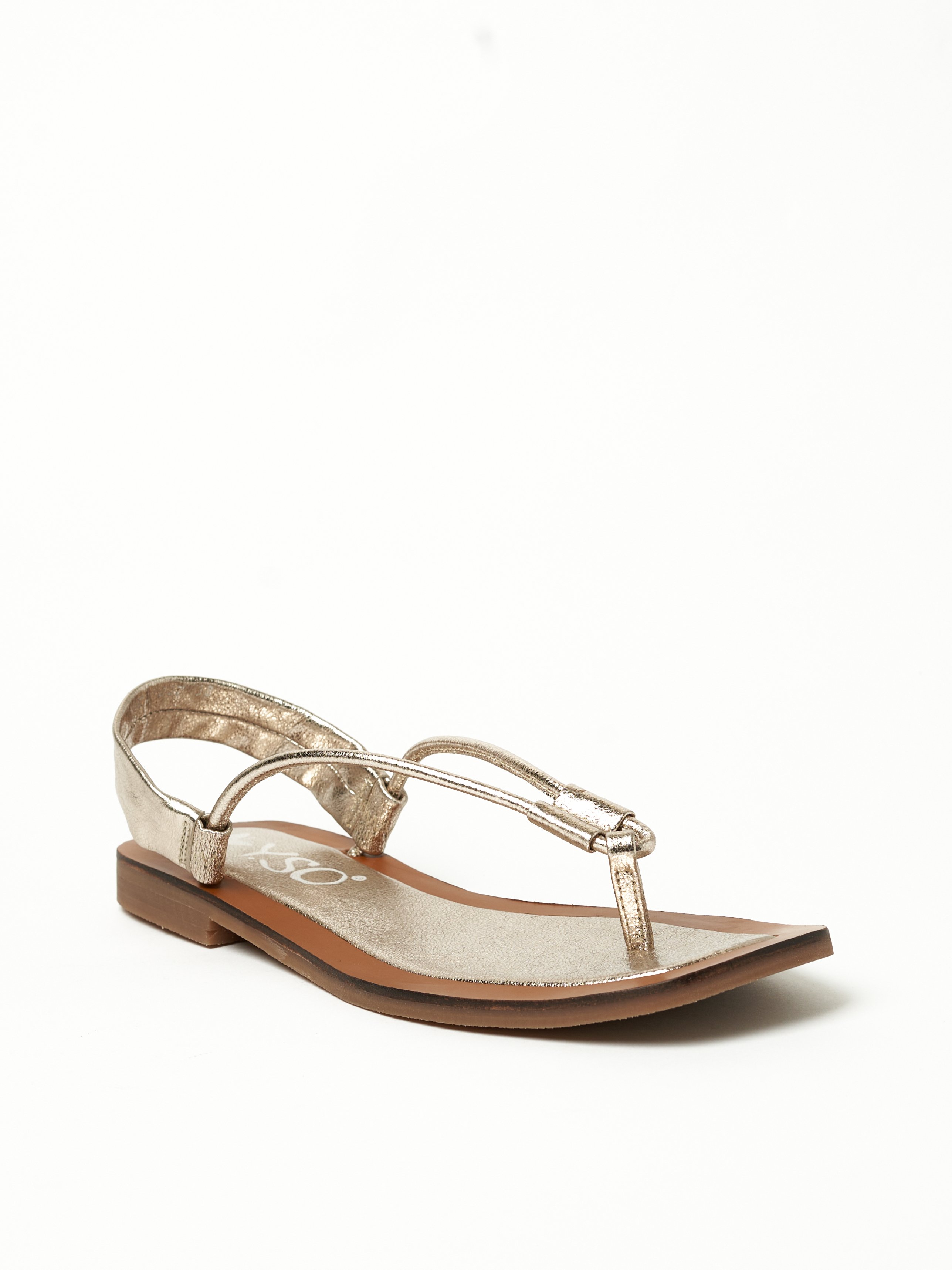 Metallic Pink Flat Slip-On Sandals