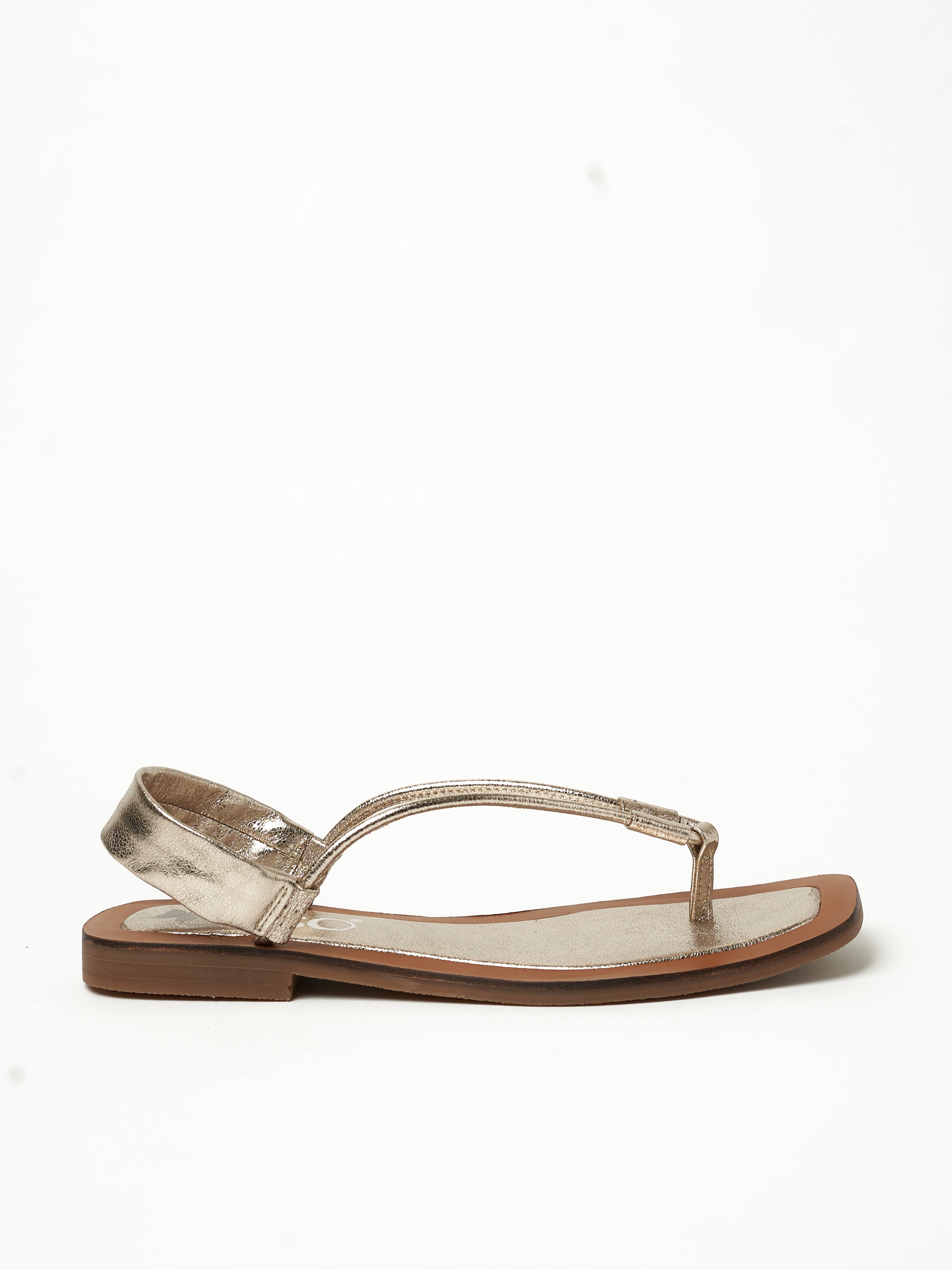 Metallic Pink Flat Slip-On Sandals