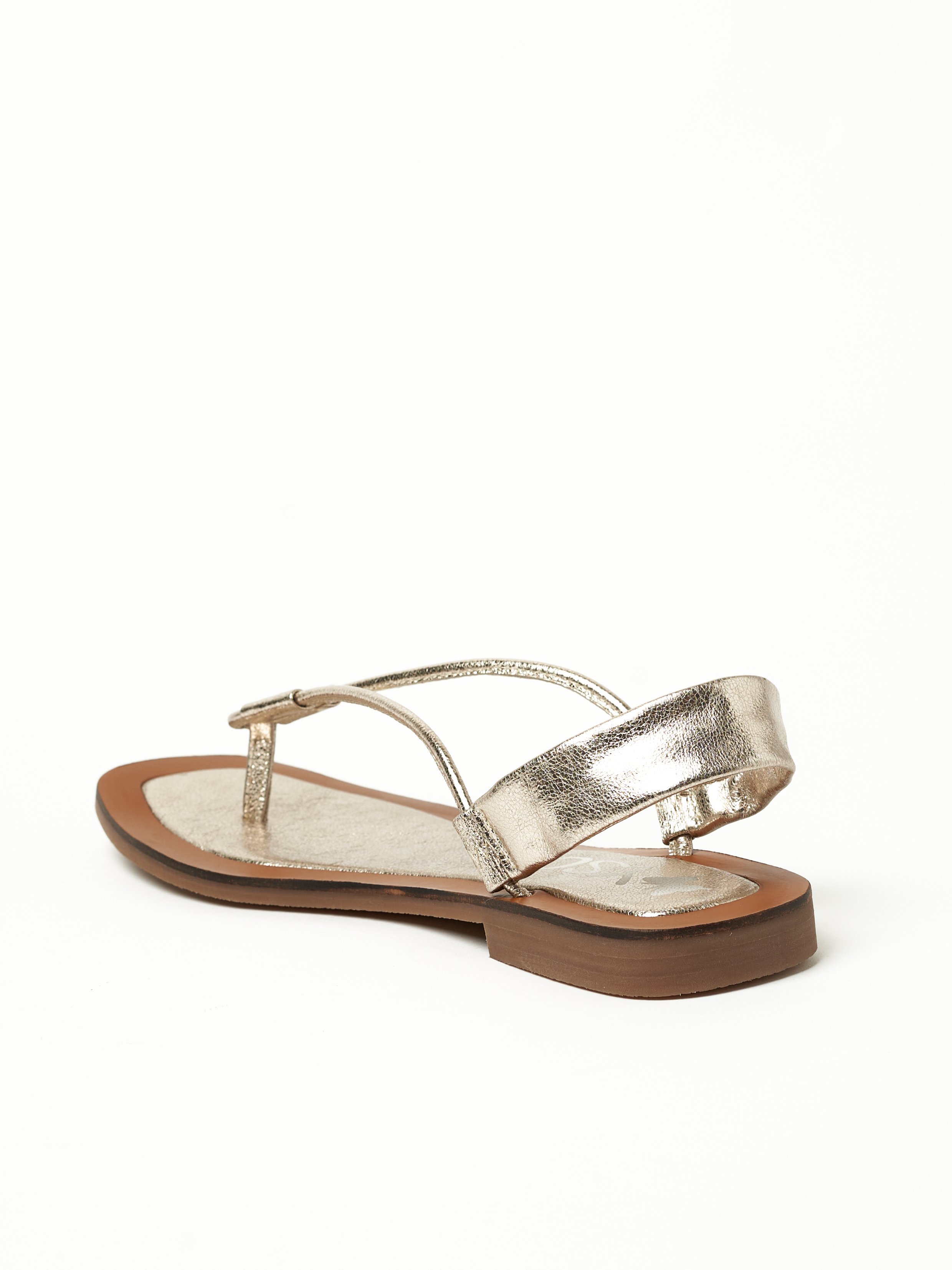 Metallic Pink Flat Slip-On Sandals