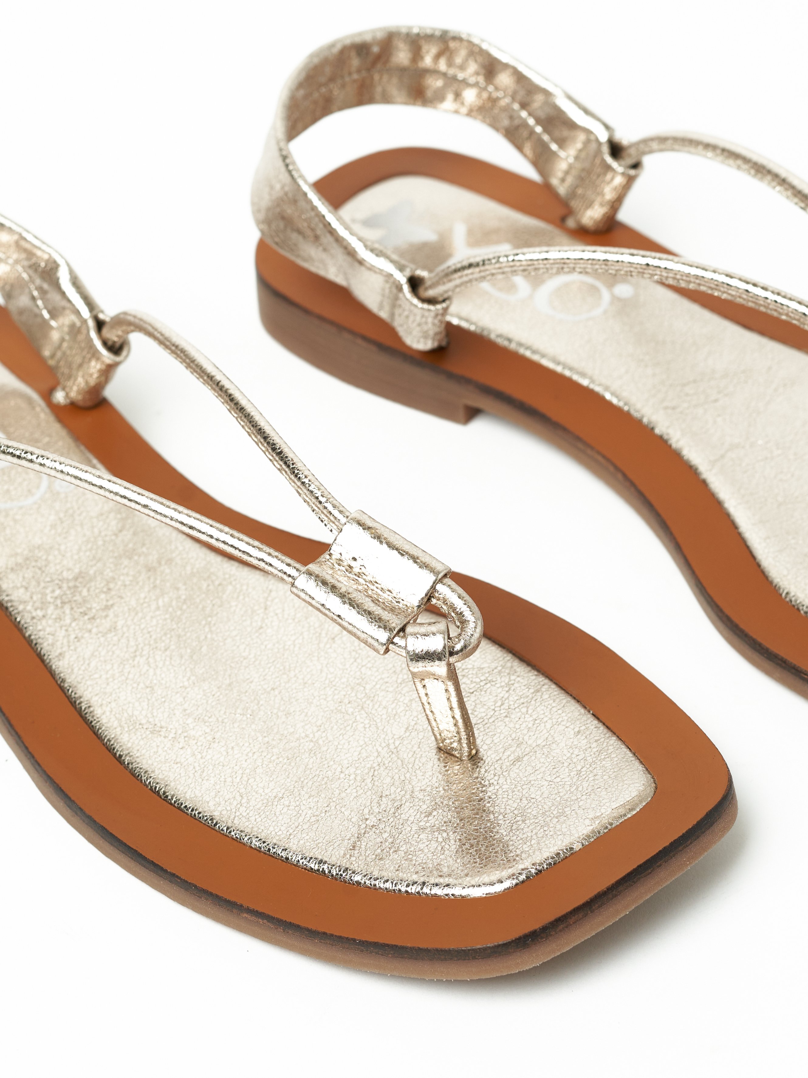 Metallic Pink Flat Slip-On Sandals
