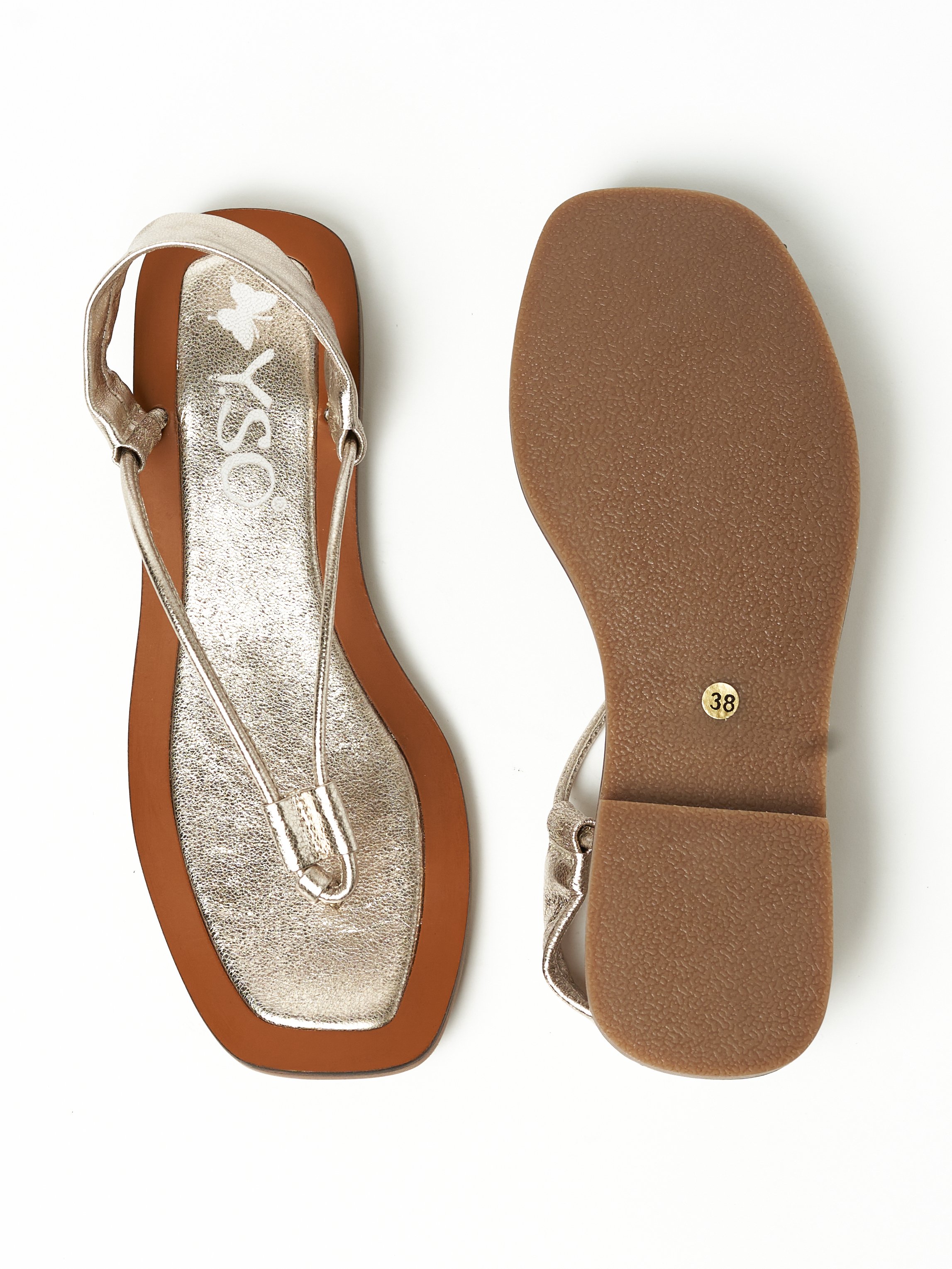 Metallic Pink Flat Slip-On Sandals