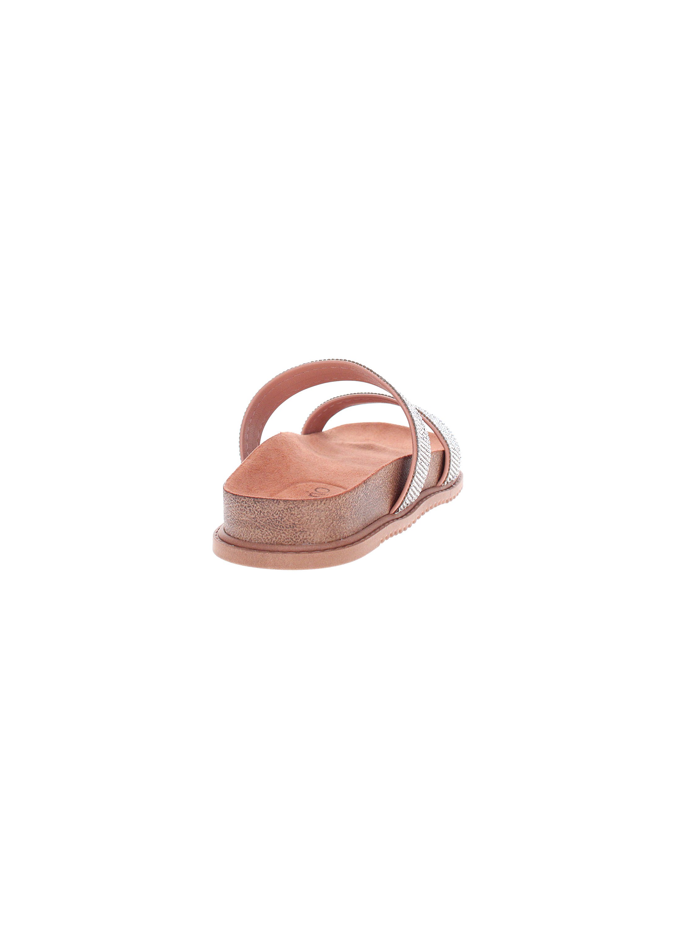 Nude Rhinestone Slip-On Flat Sandals