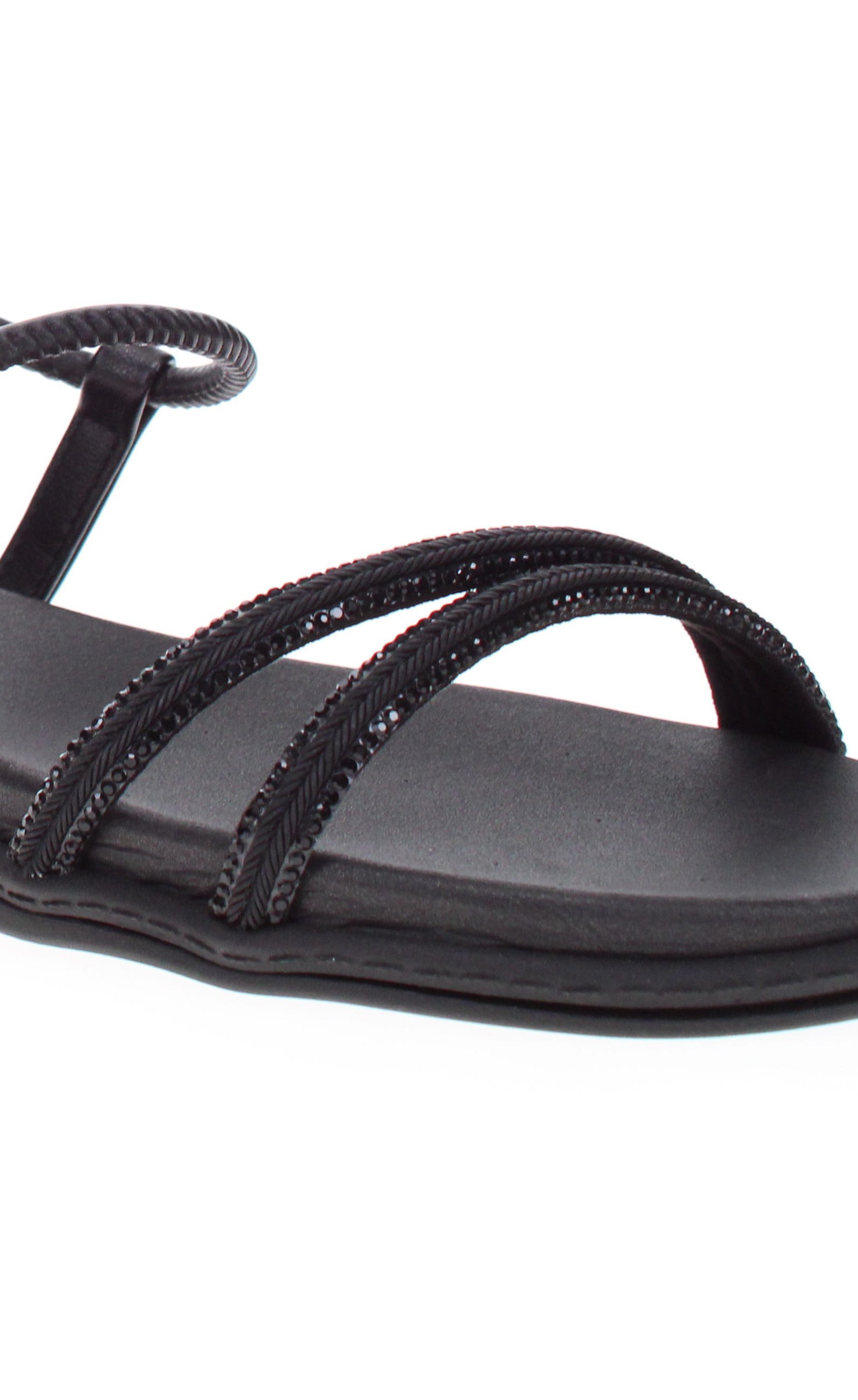 Black Flat Sandals