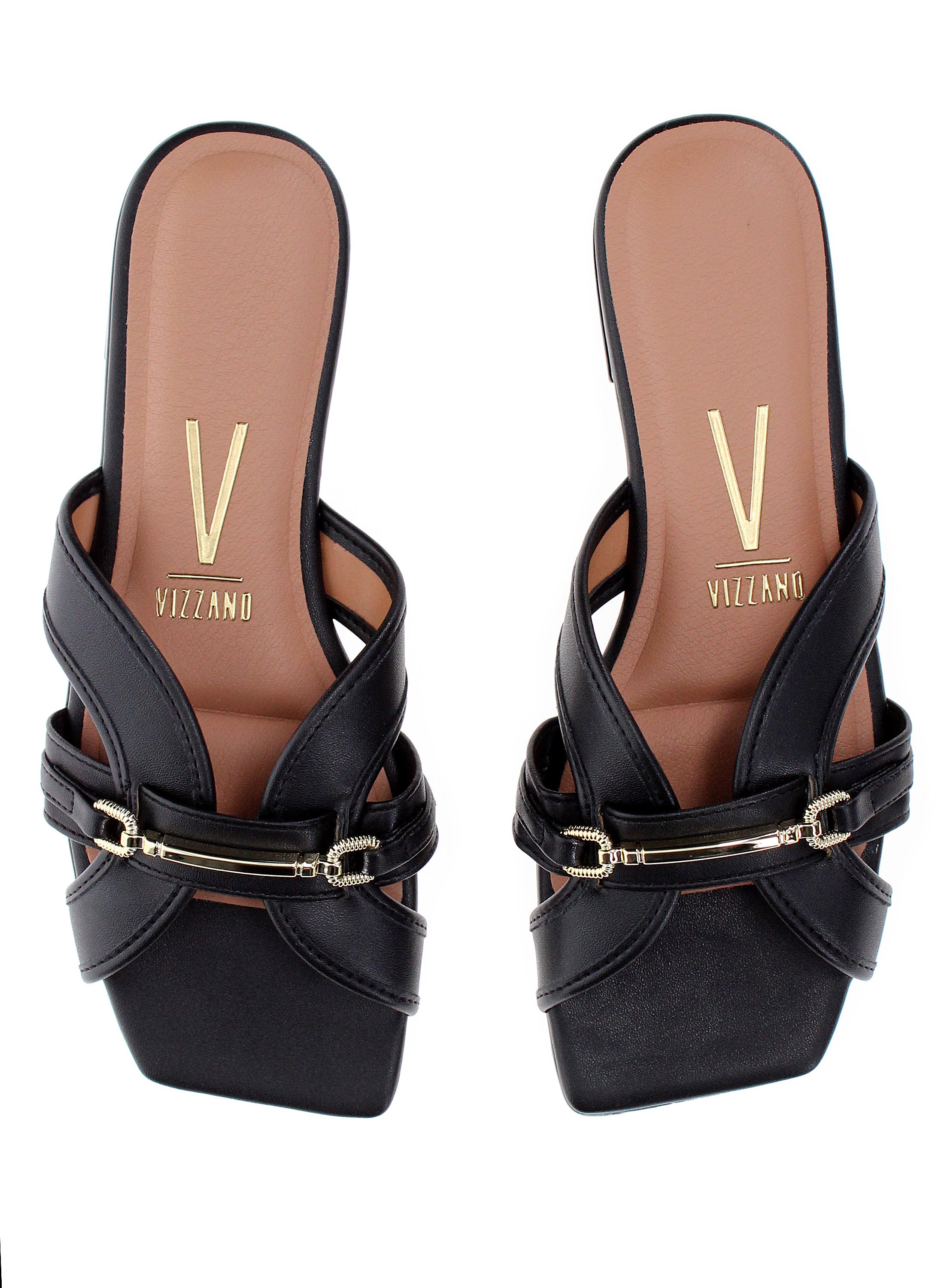 Black Flat Slip-On Sandals