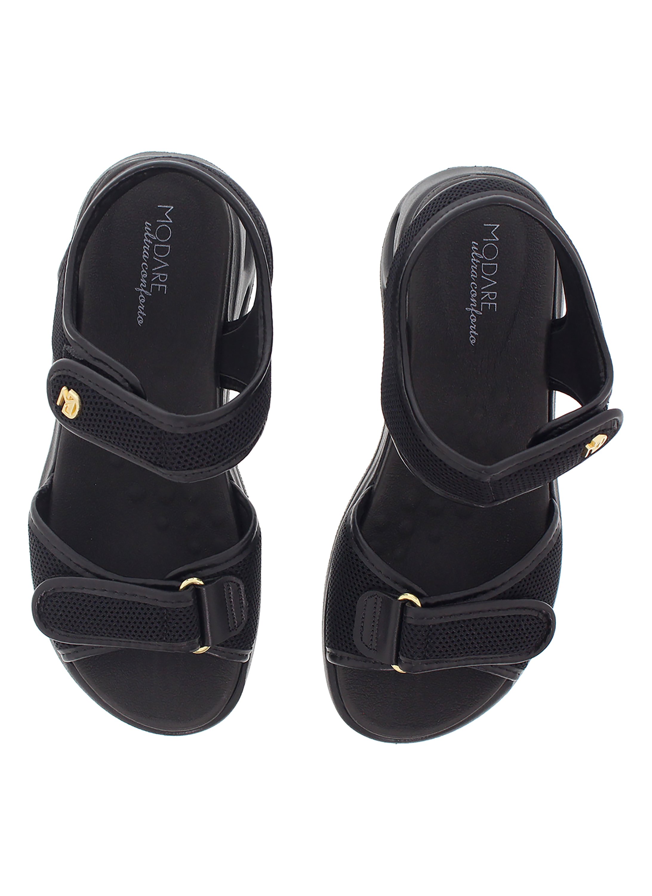 Black Slip-On Flat Sandals and Secure Fit