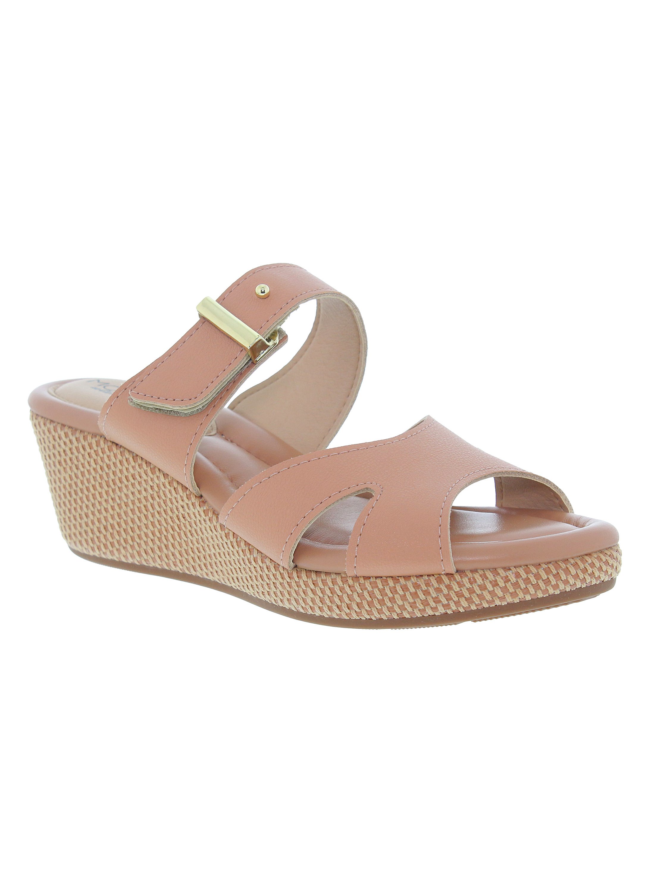 Nude Slip-On Flat Sandals Everyday Wear