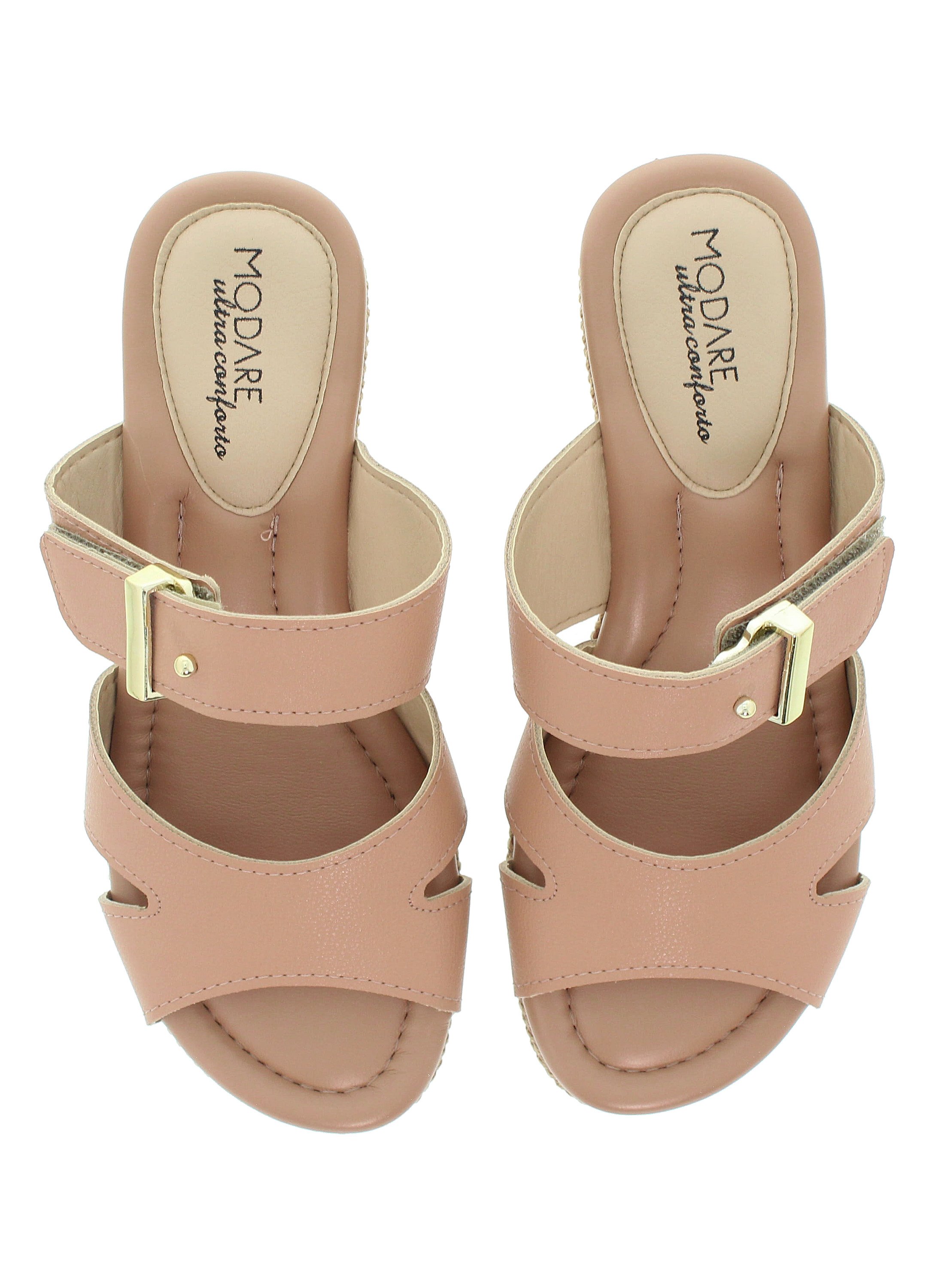 Nude Slip-On Flat Sandals Everyday Wear