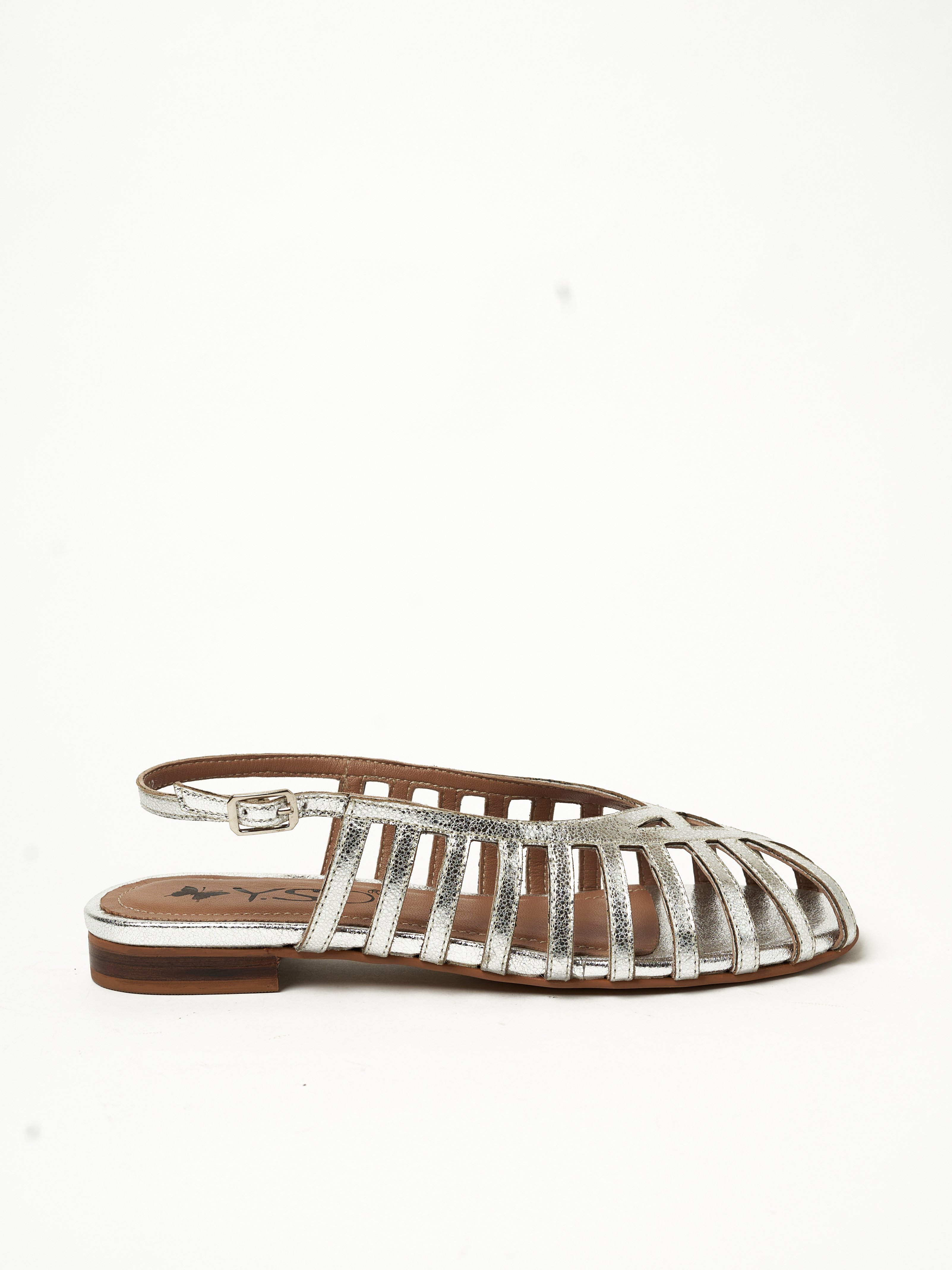 Silver Flat Sandals - Slip-On Comfort