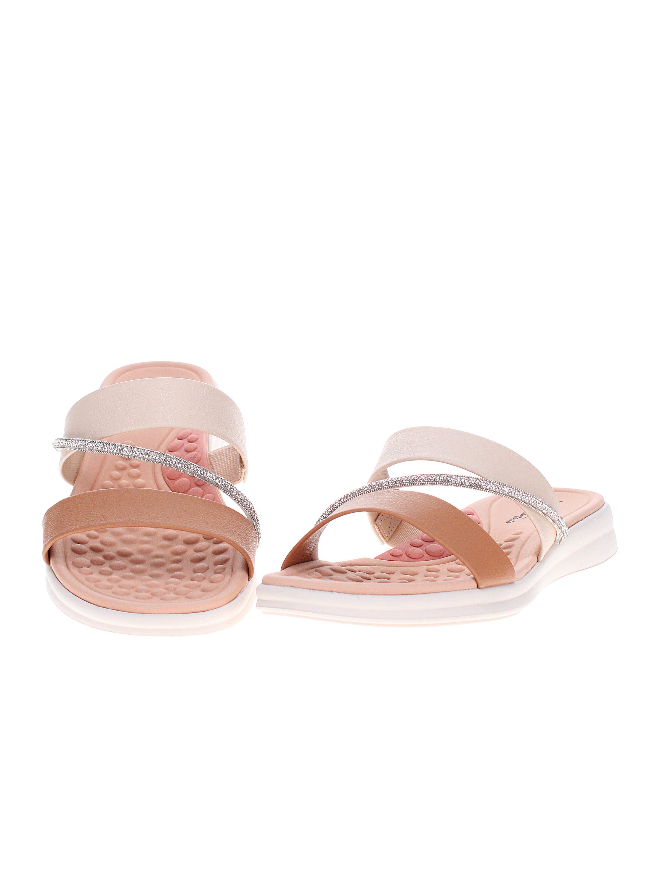 Tan Slip-On Flat Sandals