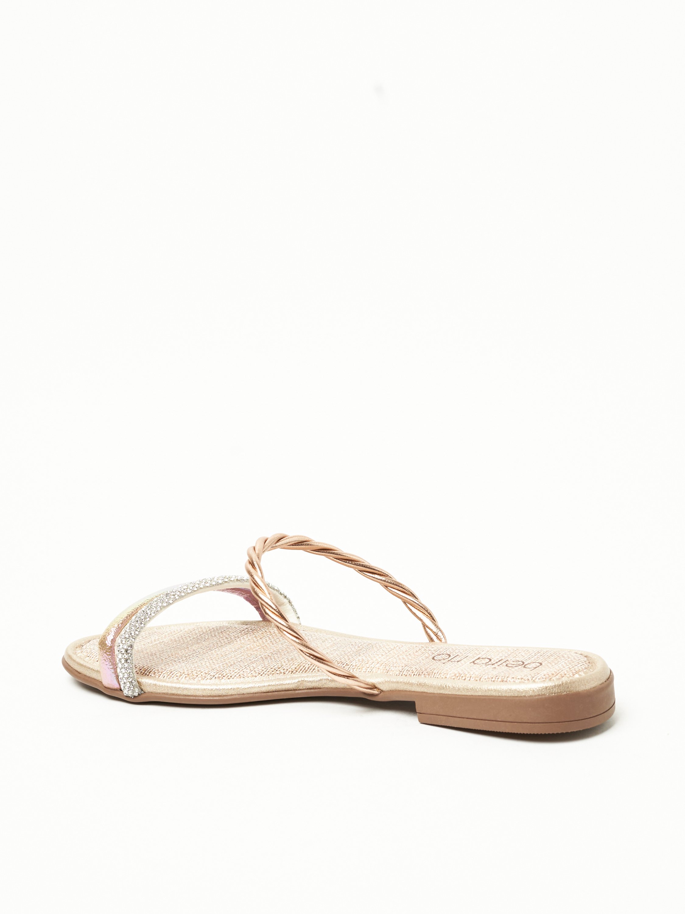 Nude Slip-On Flat Sandals