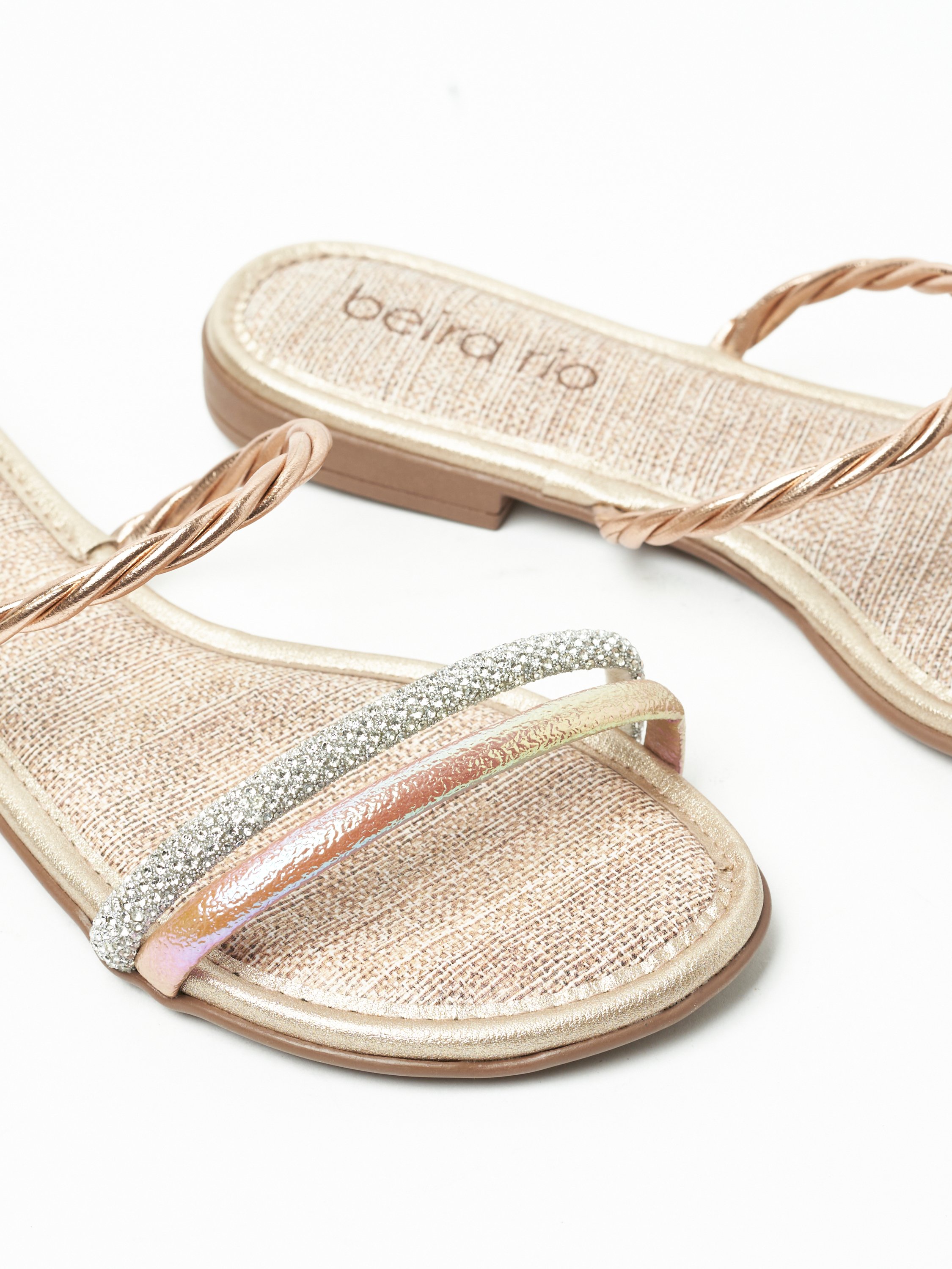 Nude Slip-On Flat Sandals