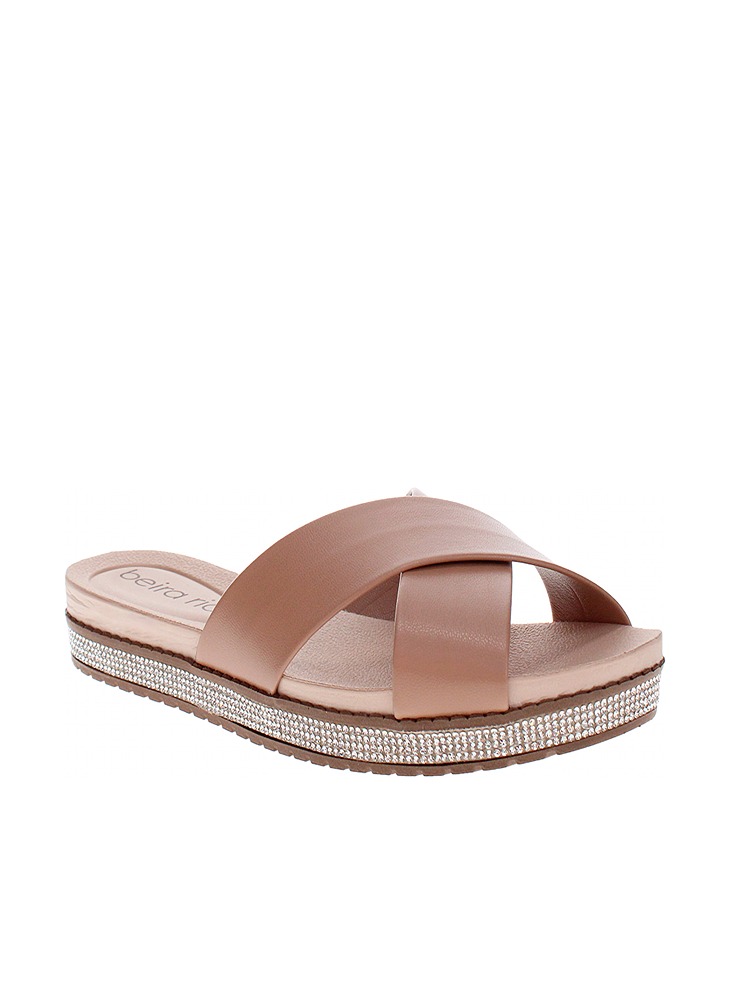 Nude Slip-On Flat Sandals