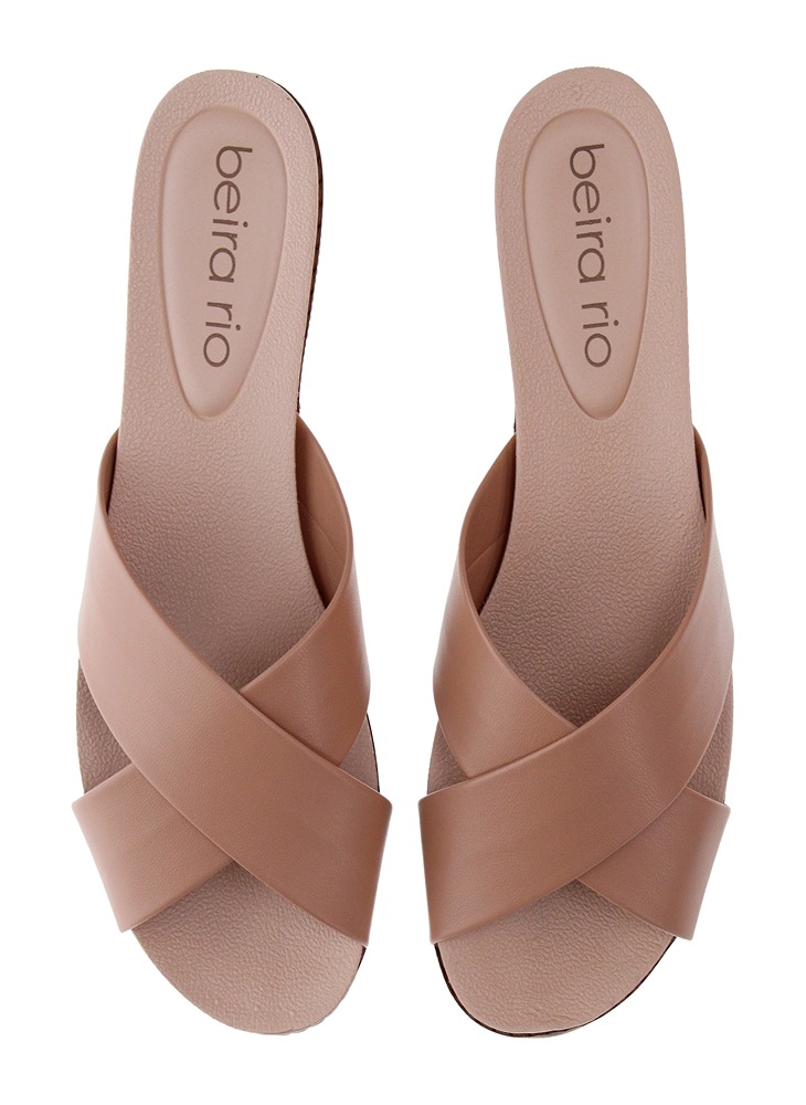 Nude Slip-On Flat Sandals