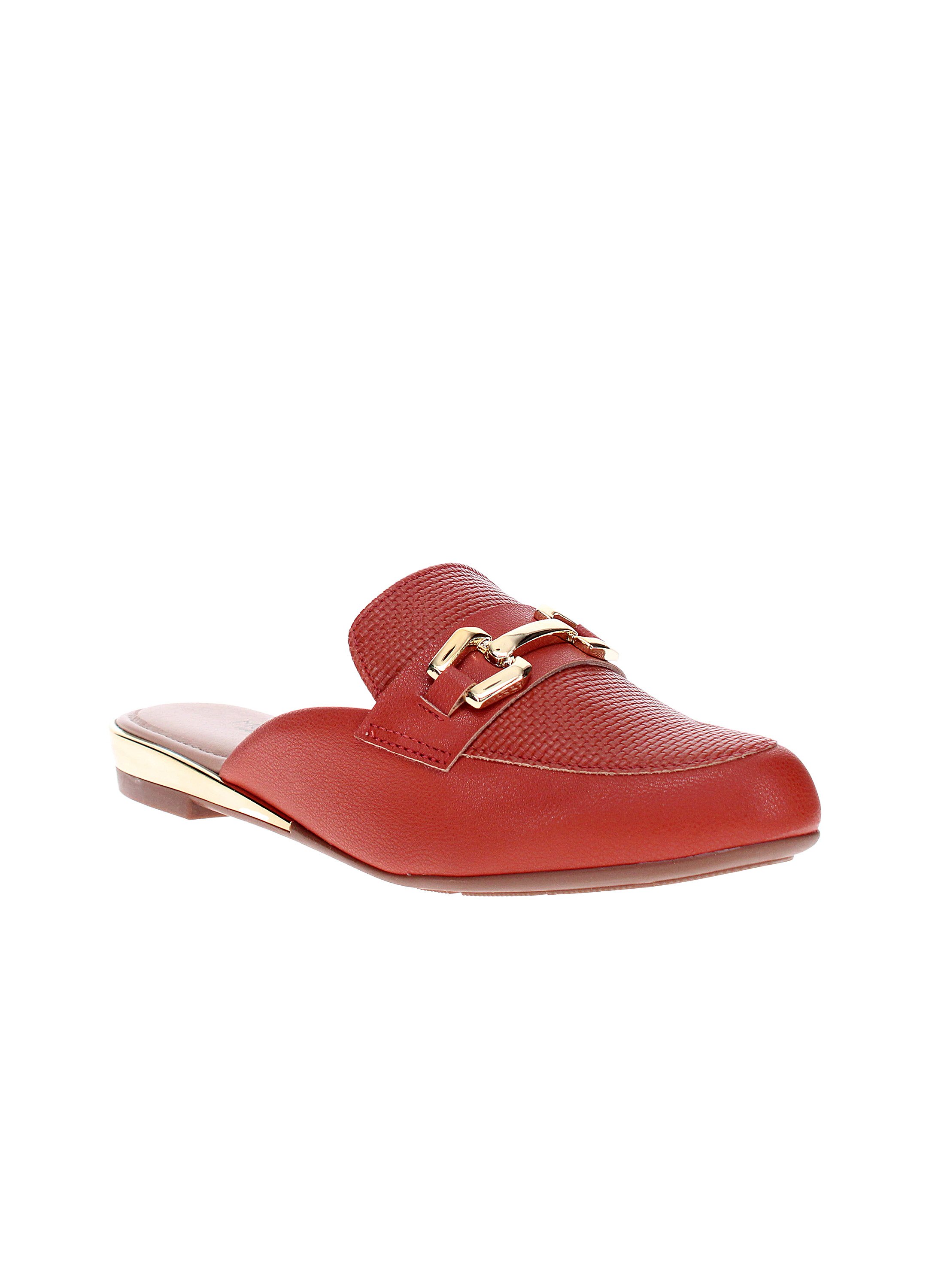 Brown Slip-On Flat Mules Everyday Footwear