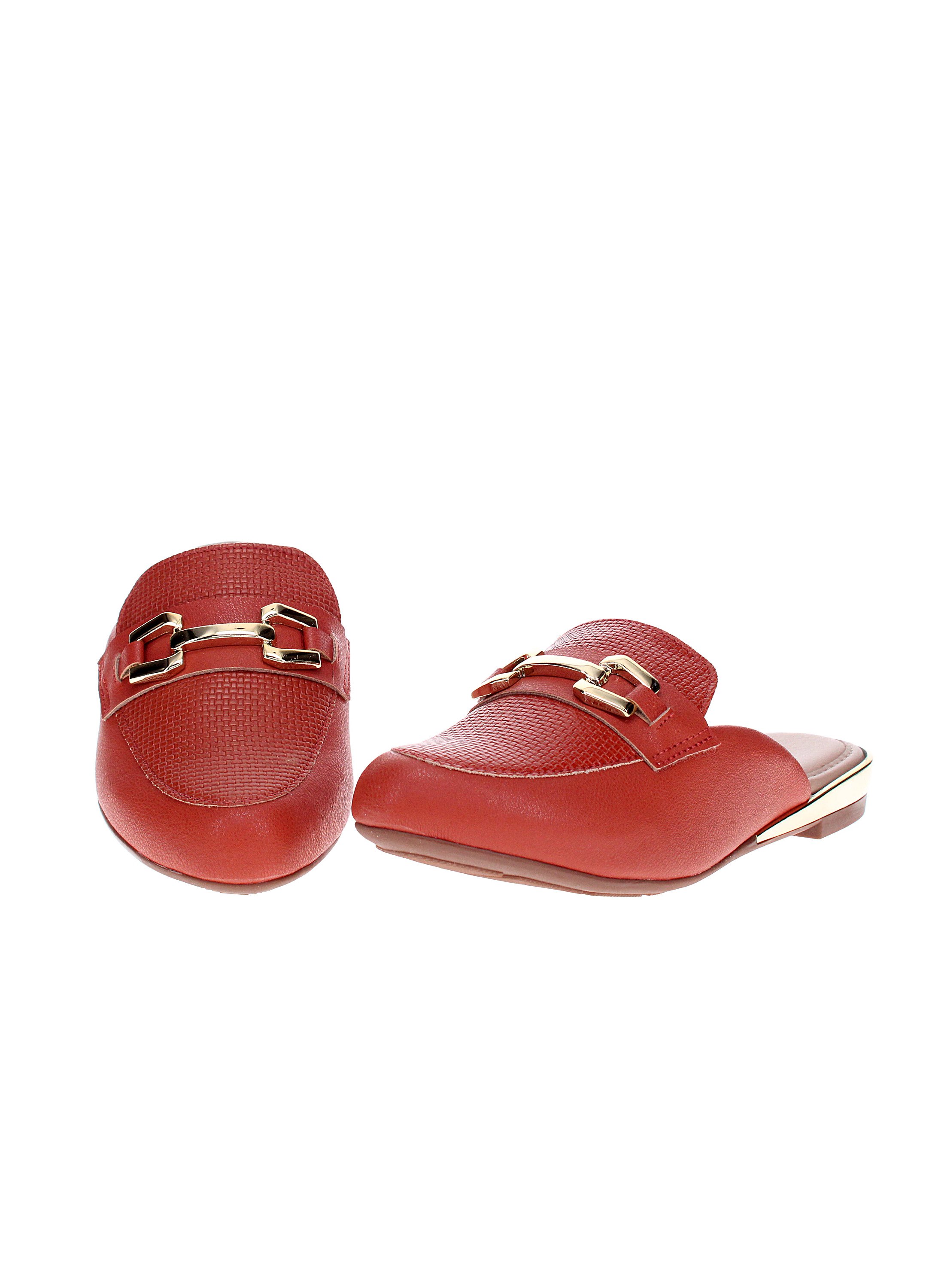 Brown Slip-On Flat Mules Everyday Footwear