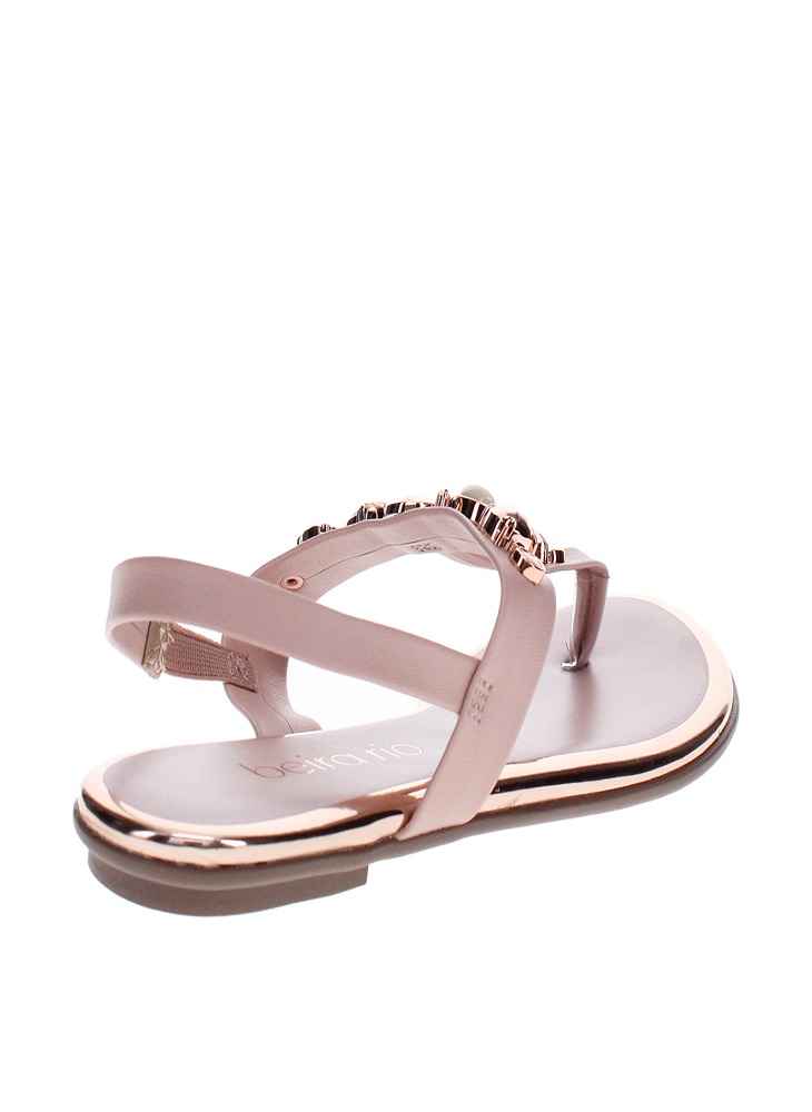 Pink Embellished Flat Sandals