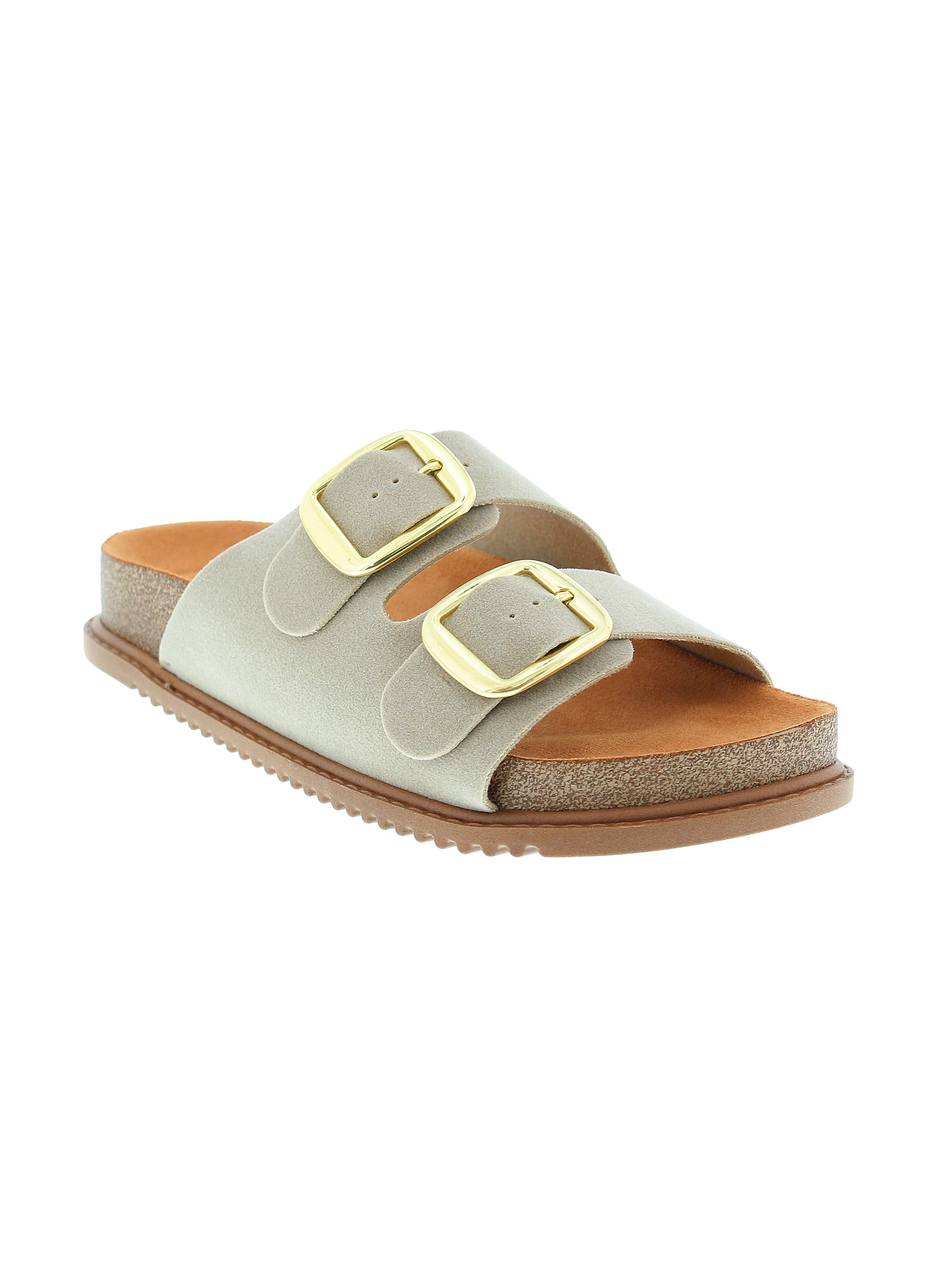 Off-White Flat Slip-On Sandals