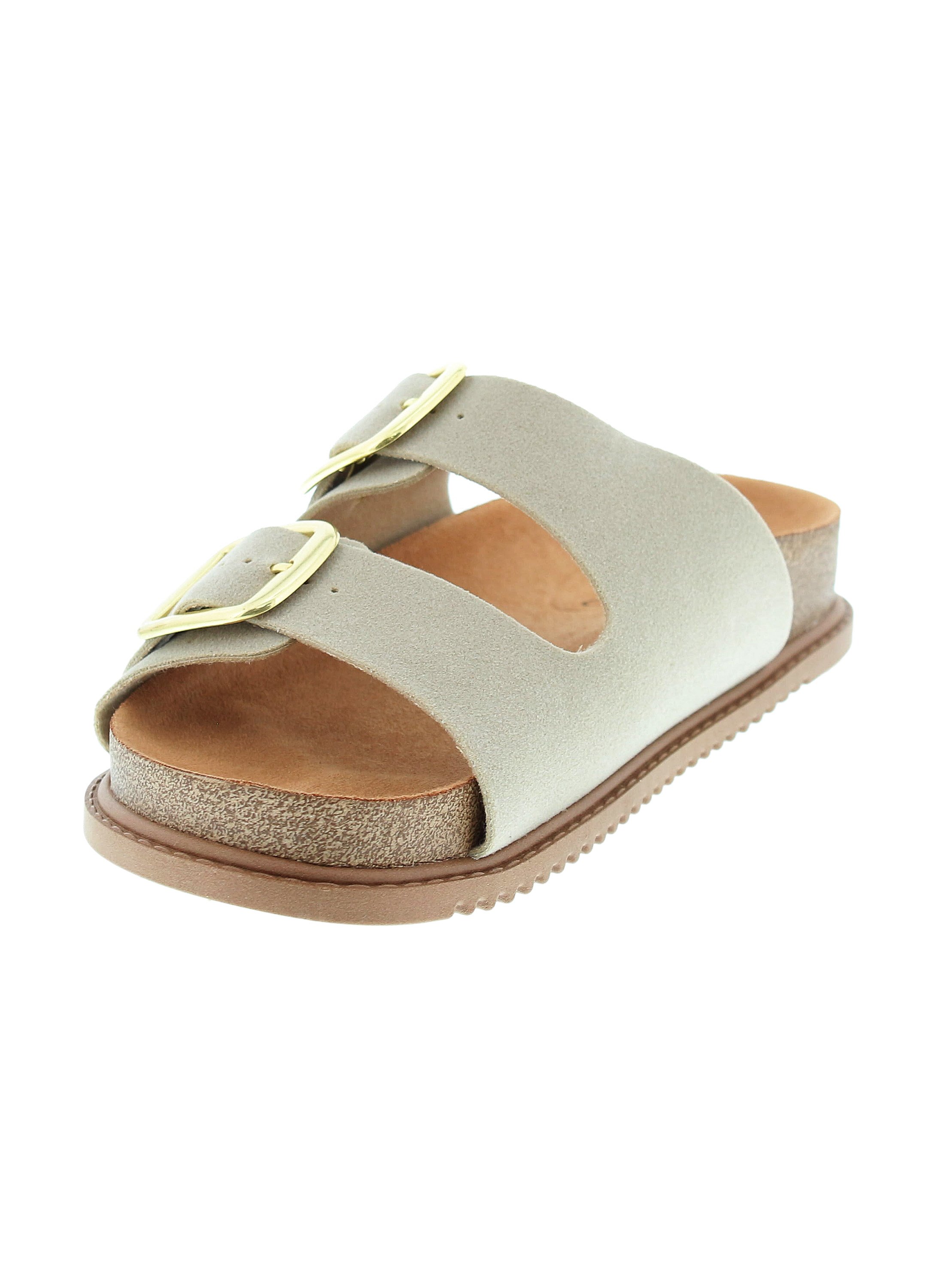 Off-White Flat Slip-On Sandals