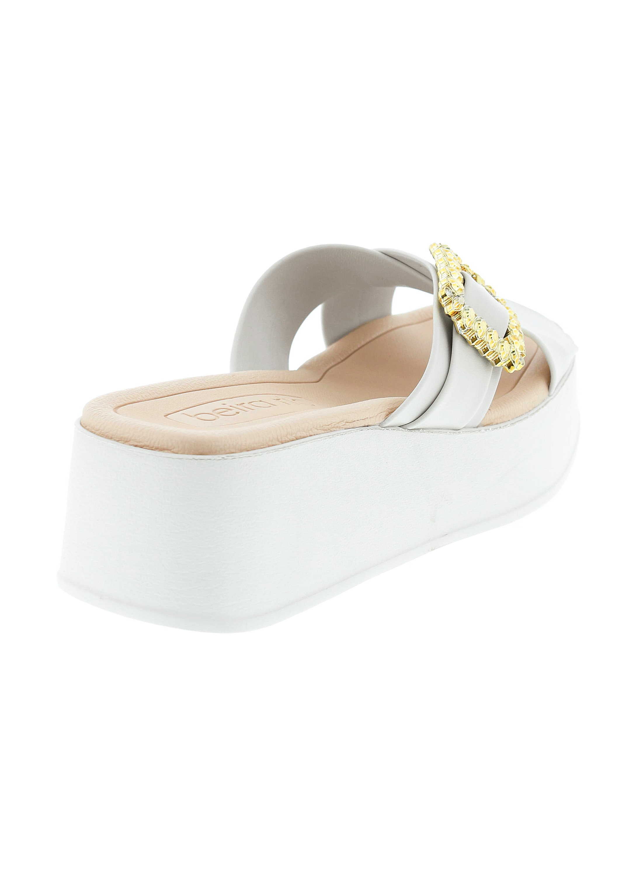 Off-White Embellished Platform Sandals