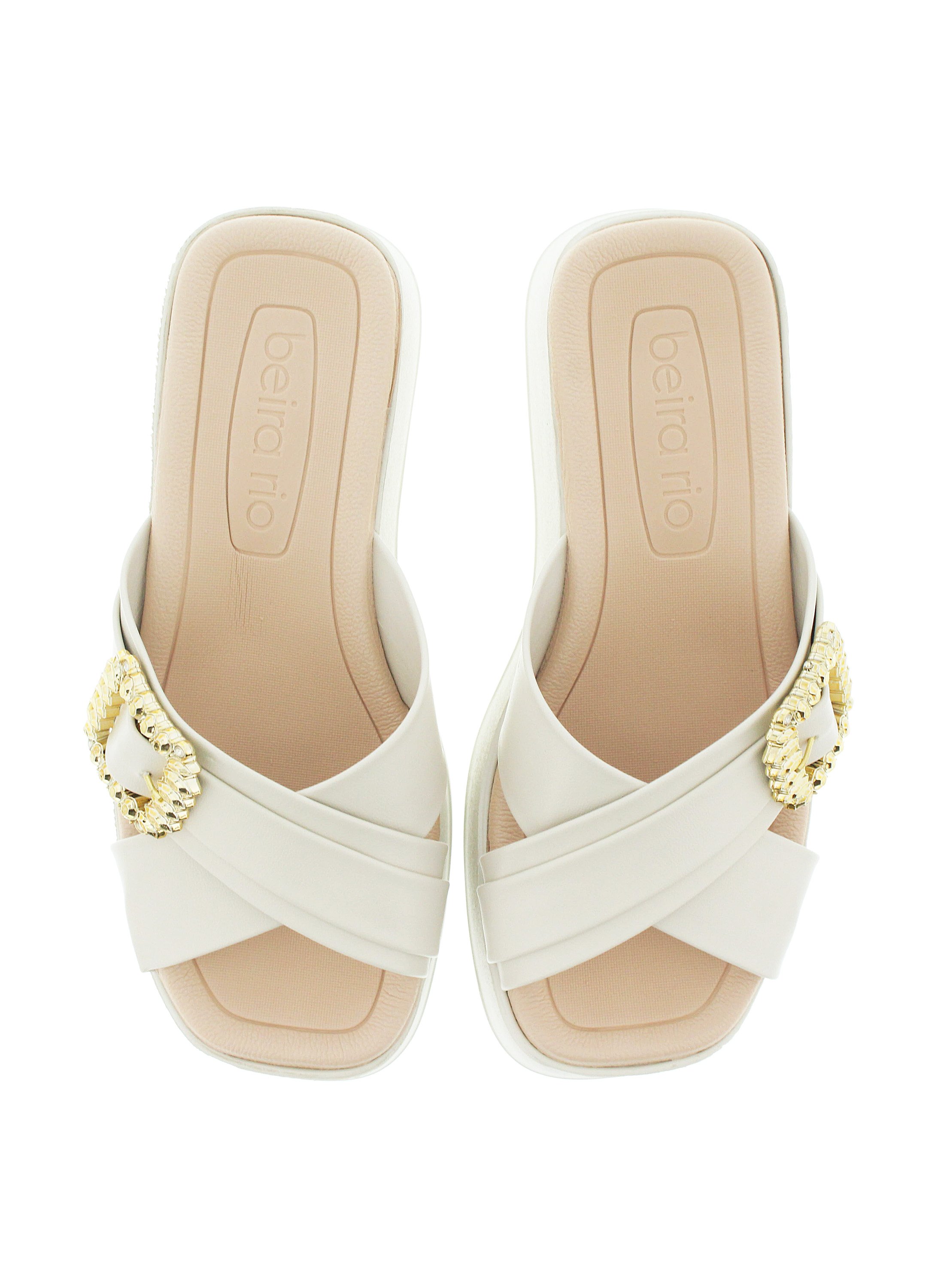 Off-White Embellished Platform Sandals