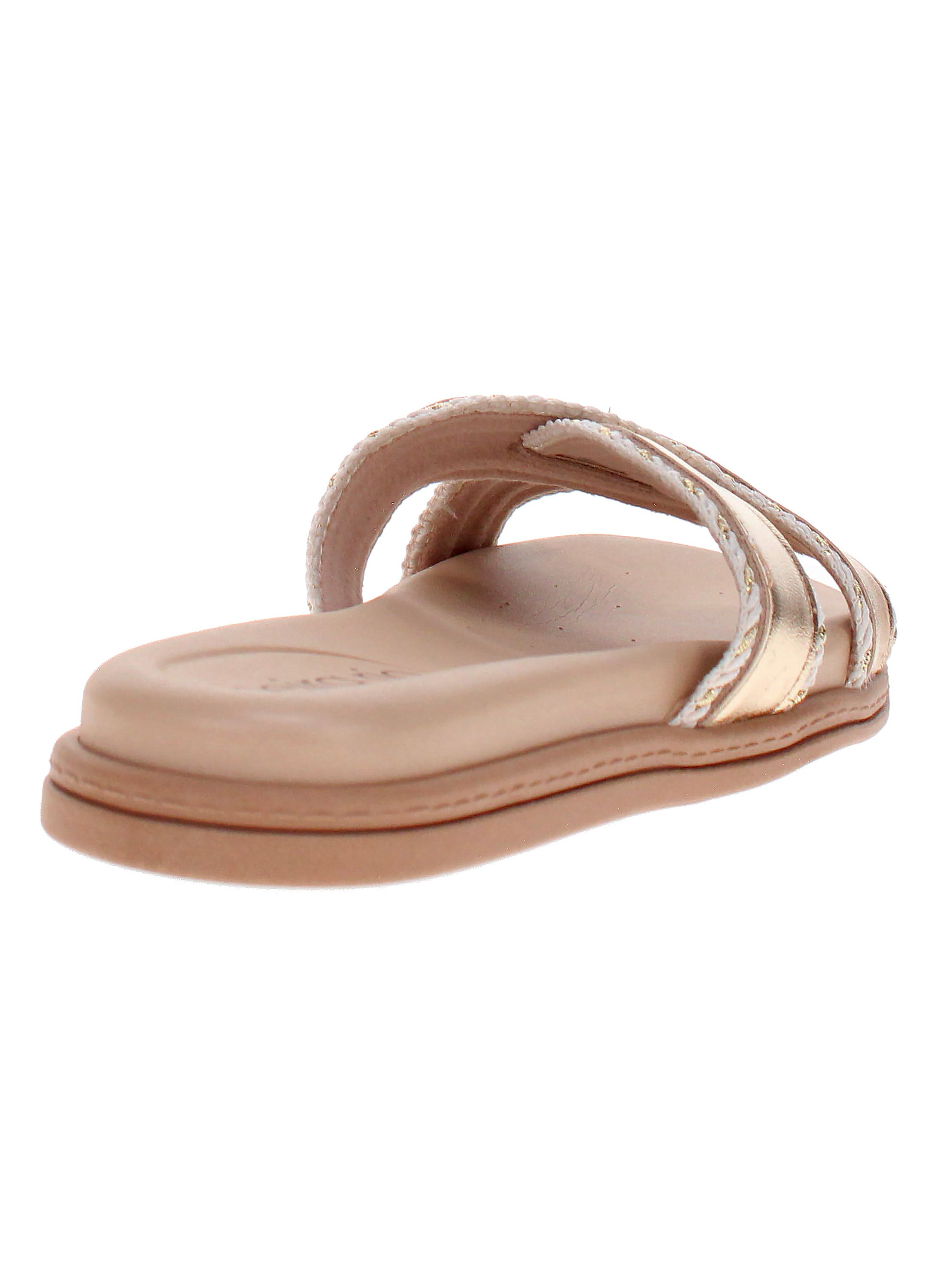 Gold Criss-Cross Flat Sandals