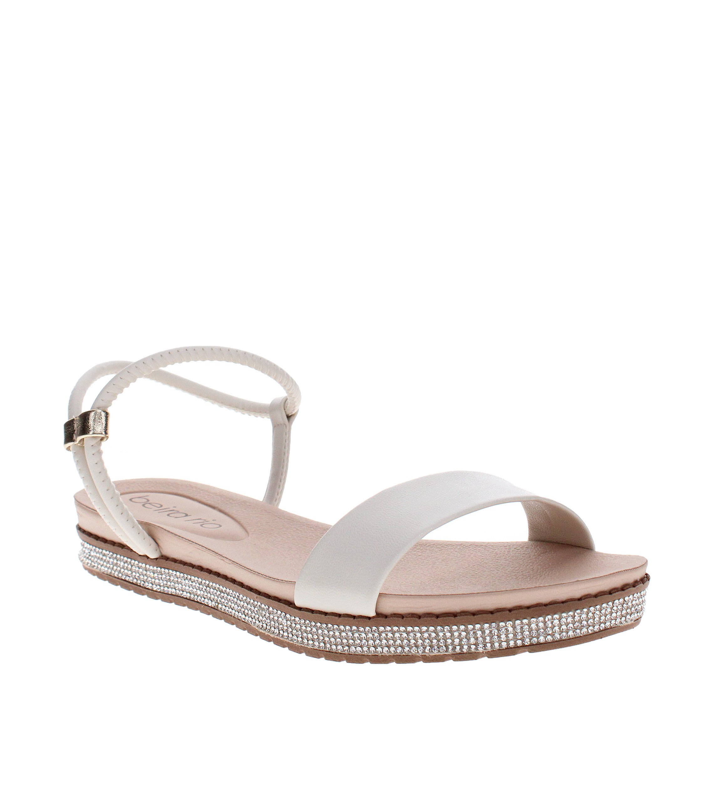 Off-White Embellished Flat Sandals