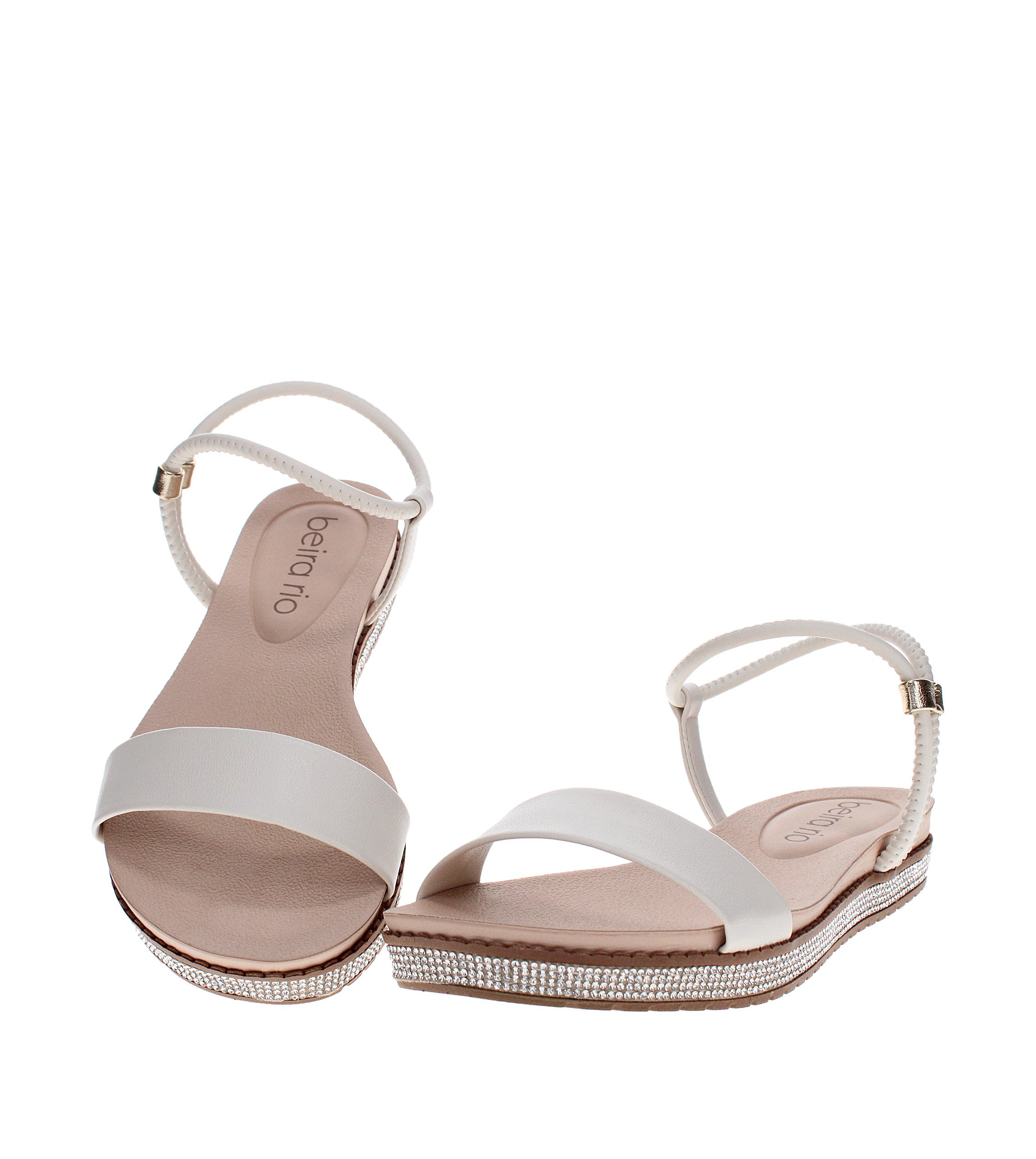 Off-White Embellished Flat Sandals