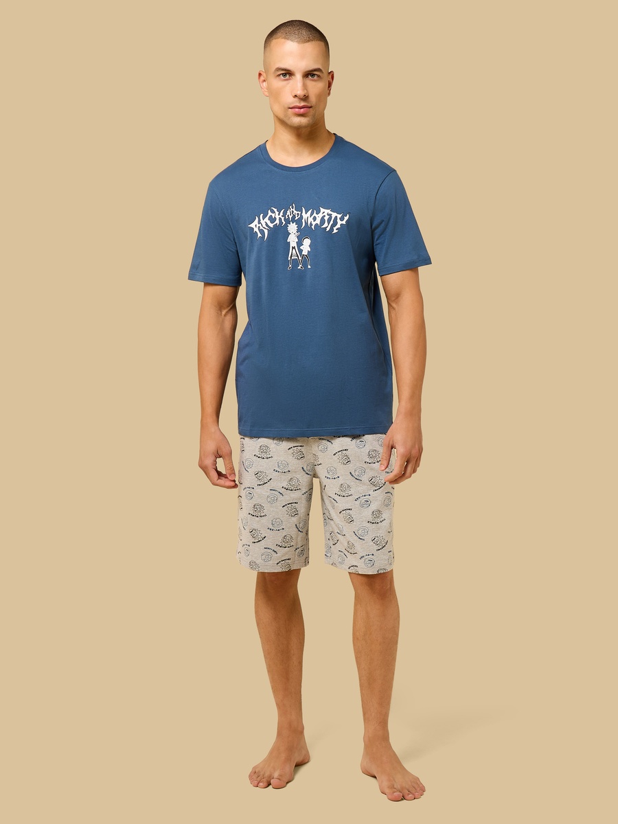 Rick and Morty Print Shorts Set