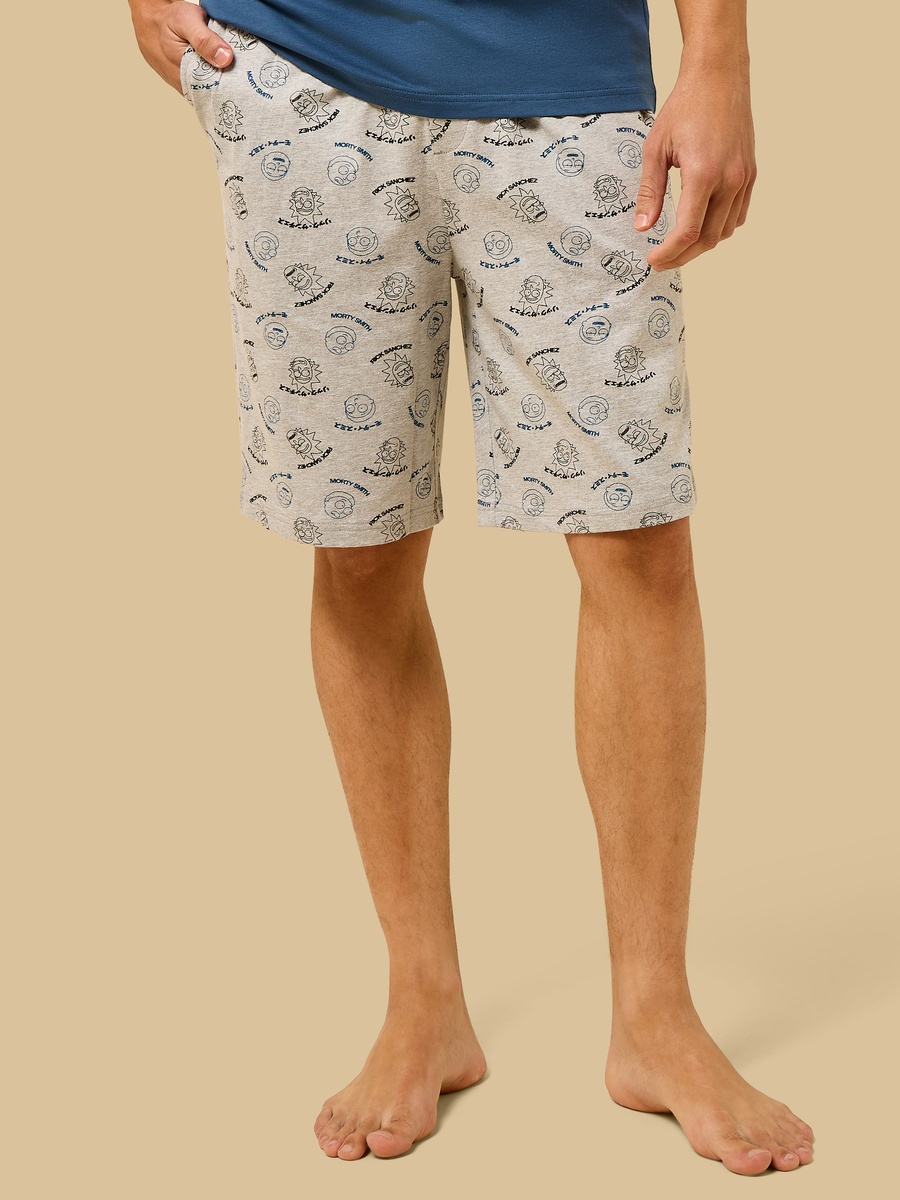 Rick and Morty Print Shorts Set