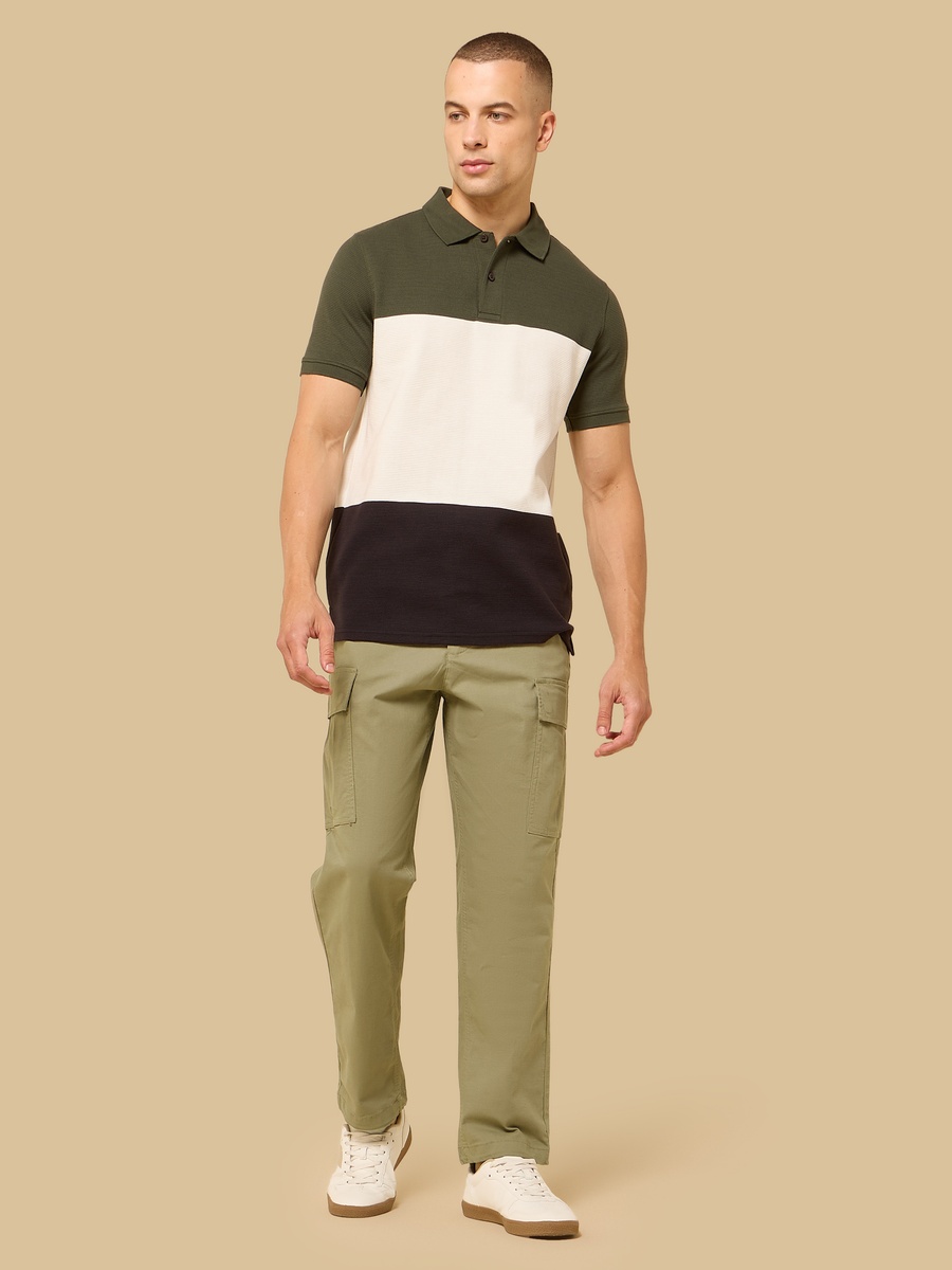 Regular Fit Dobby Cargo Pants