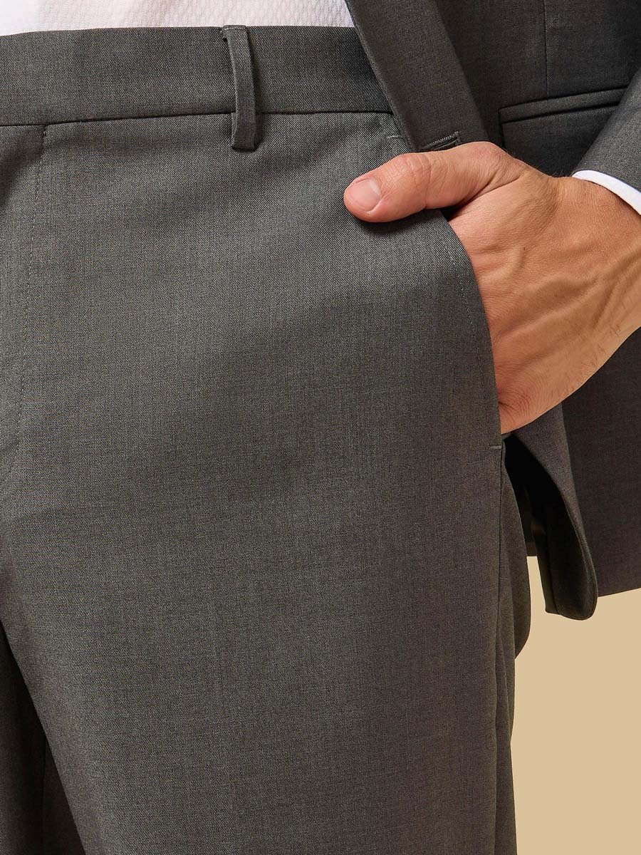 Slim Fit Pleated Trousers