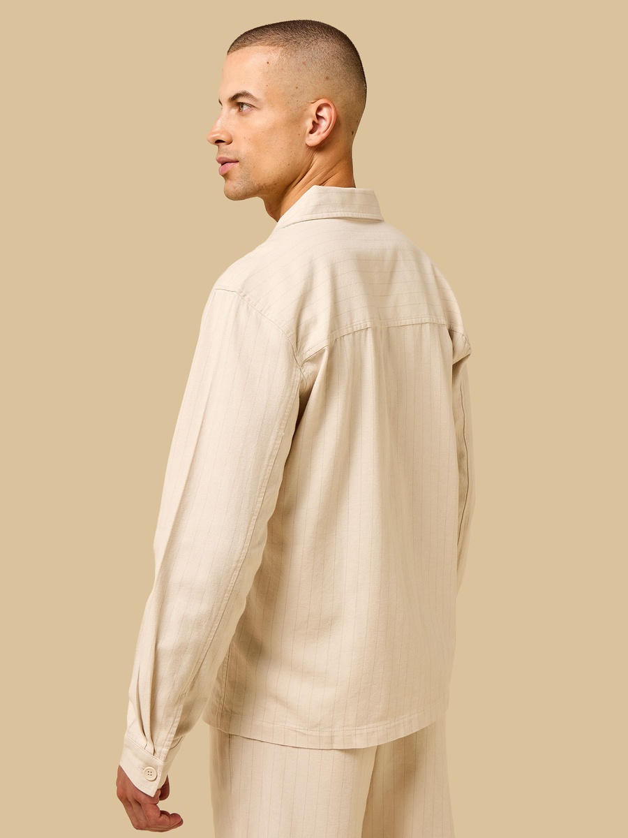Striped Twill Shacket