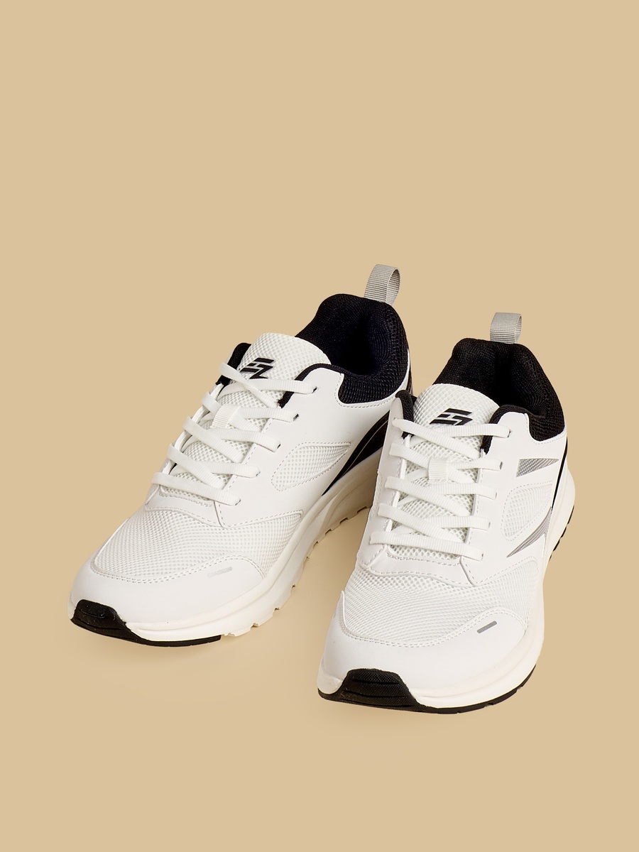 Panelled Lace-Up Sports Shoes