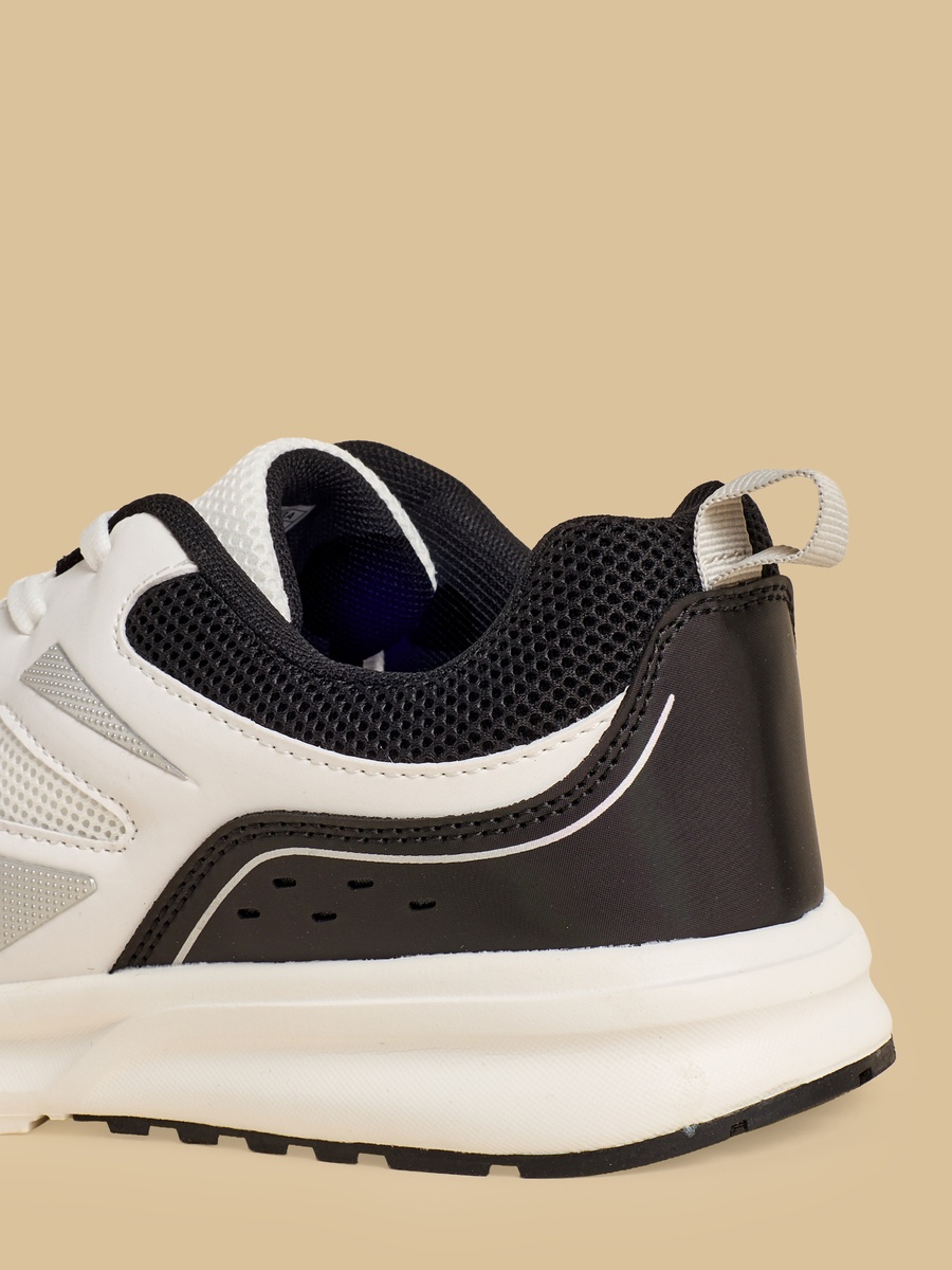 Panelled Lace-Up Sports Shoes