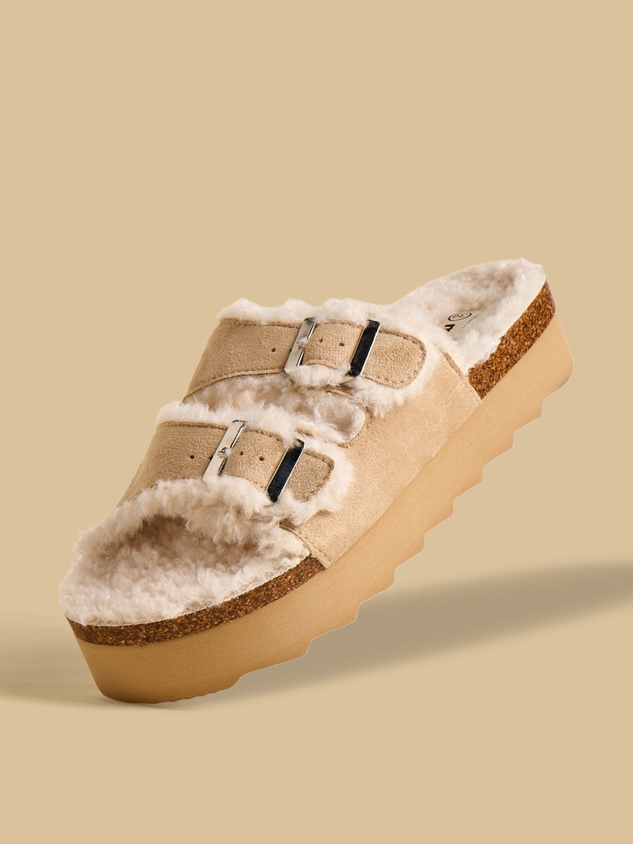 Buckle Accent Bedroom Slippers