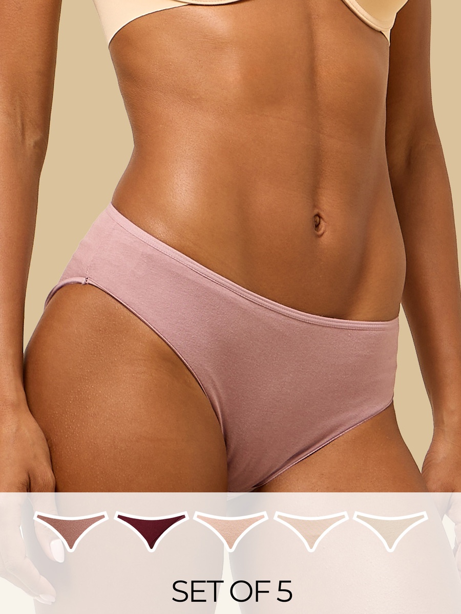 Pack of 5 - Plain Bikini Briefs