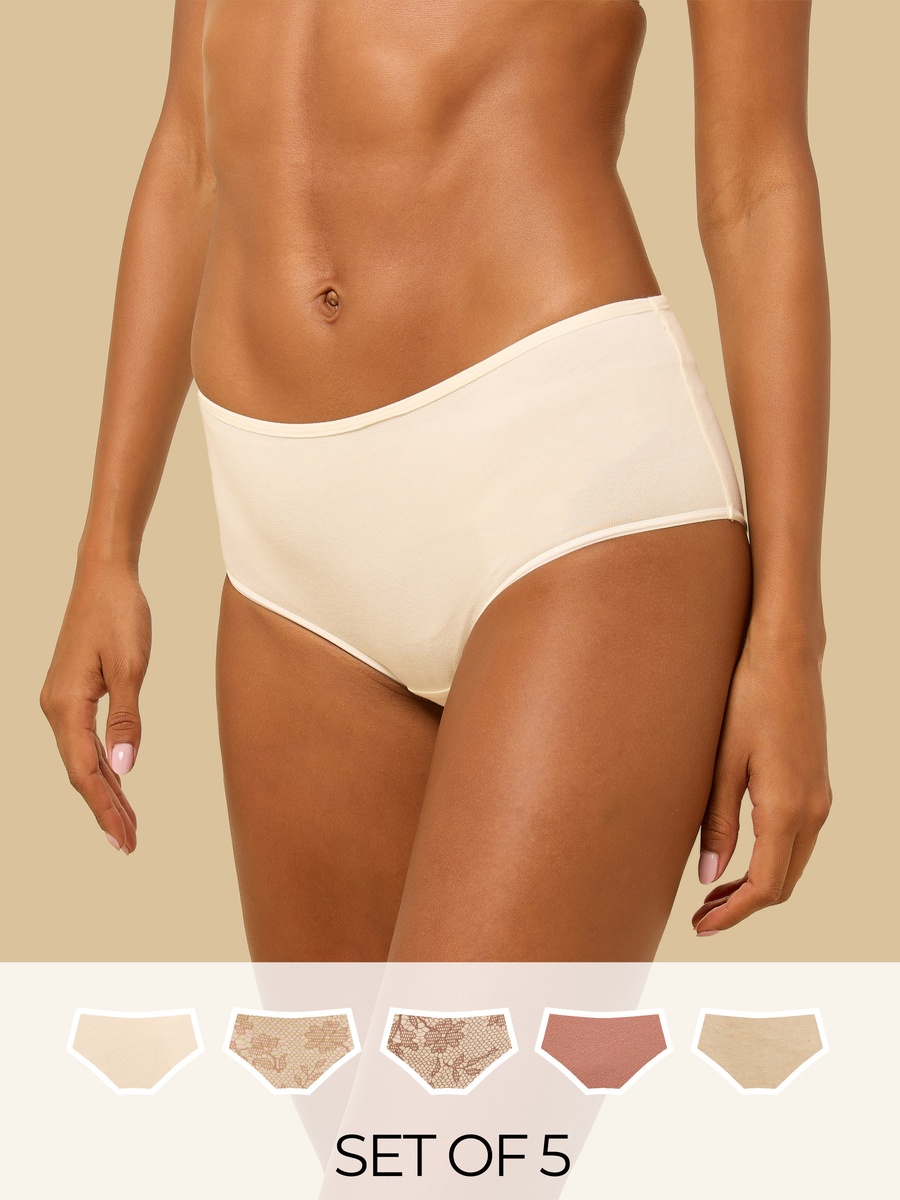Pack of 5 - Assorted Midi Briefs