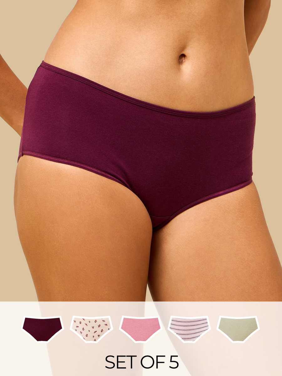 Pack of 5 - Assorted Midi Briefs
