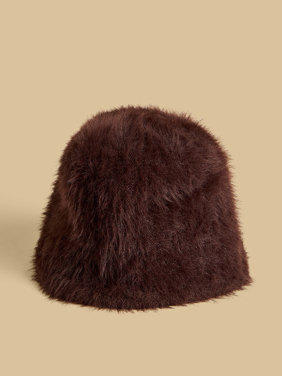 Faux Fur Cap with Tie-Up Detail