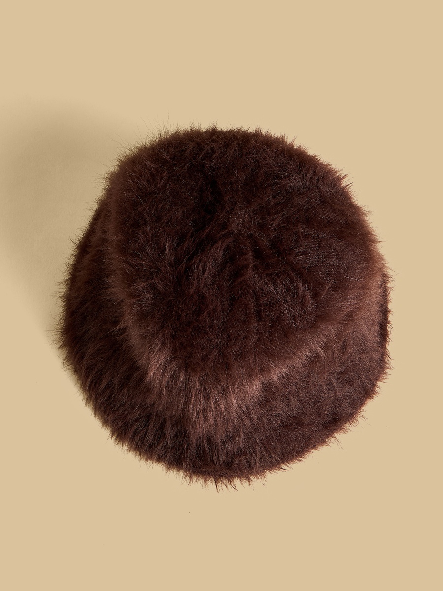 Faux Fur Cap with Tie-Up Detail